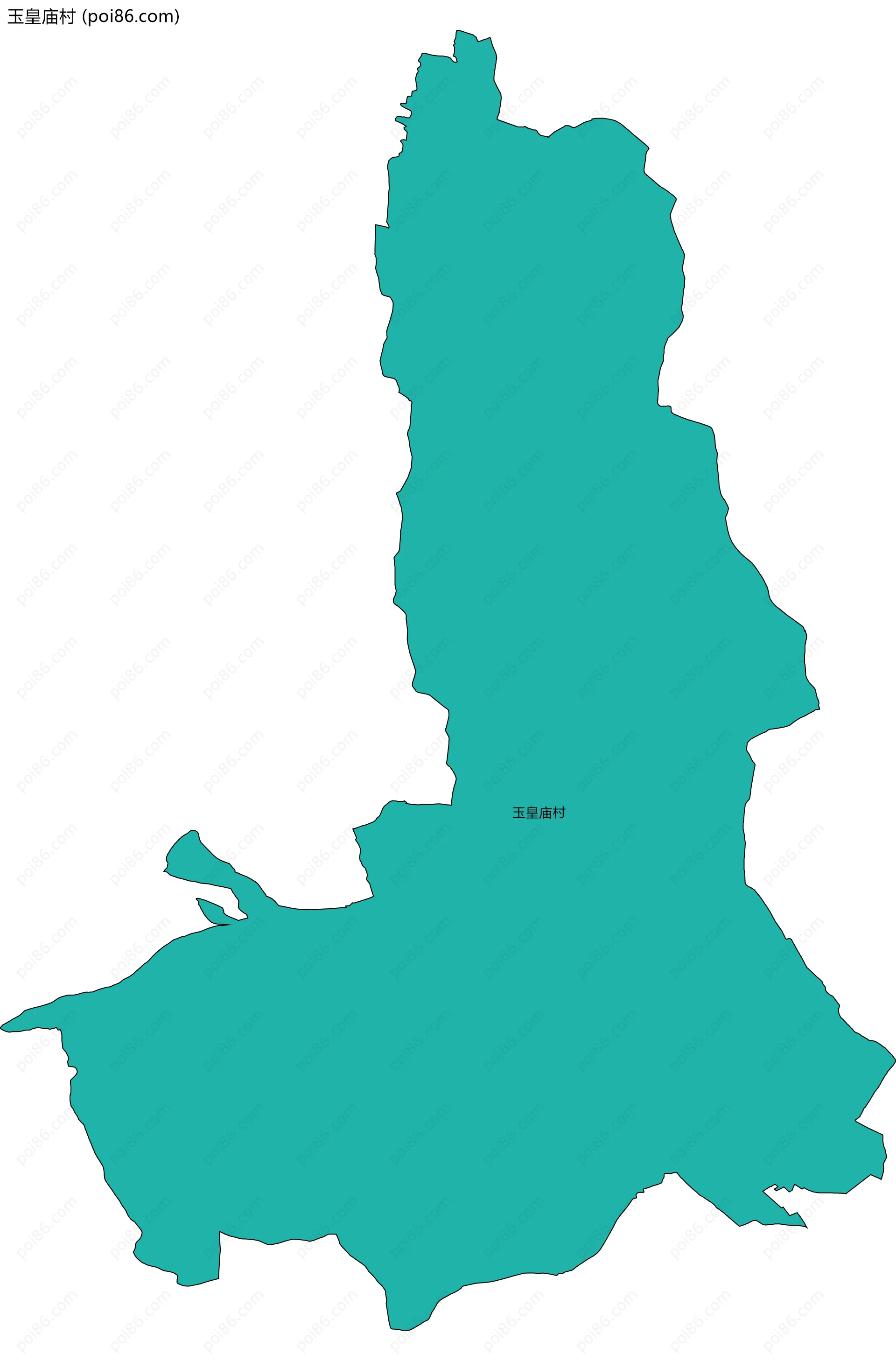 玉皇庙村边界地图