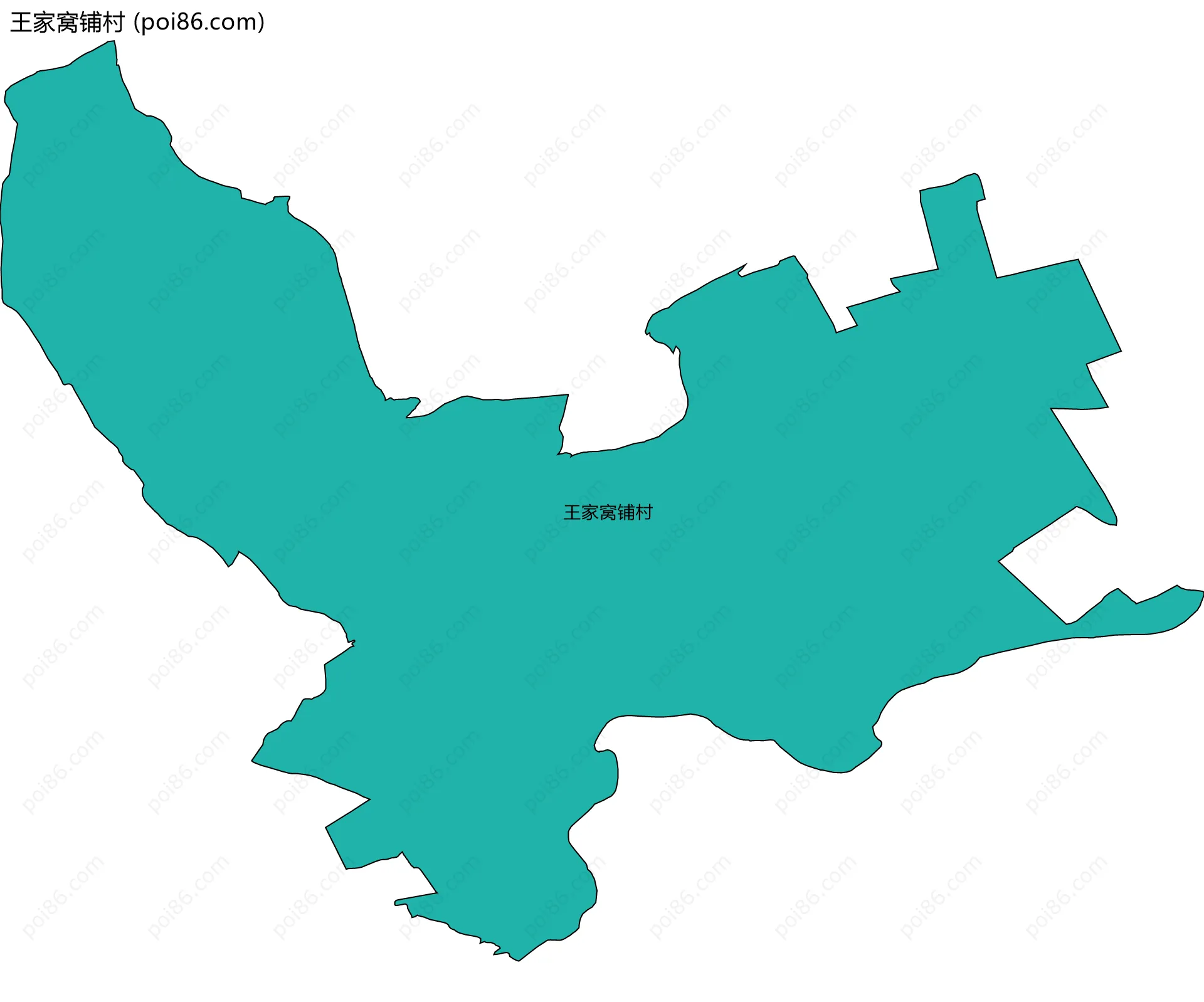 王家窝铺村边界地图