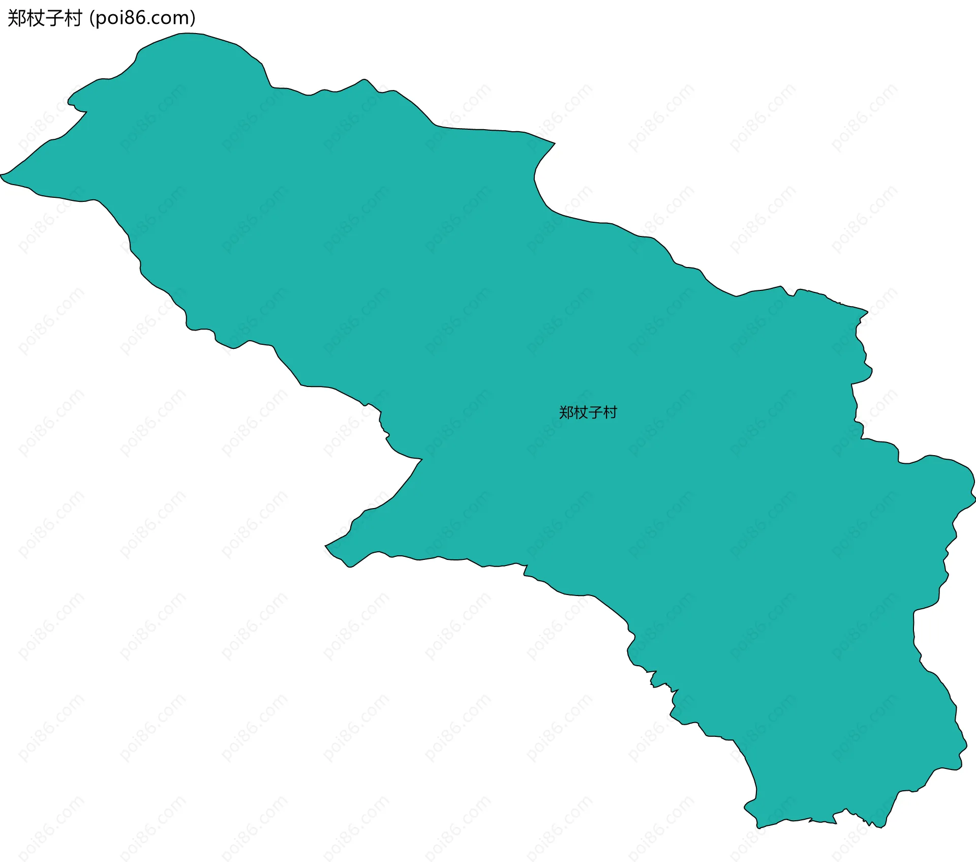 郑杖子村边界地图