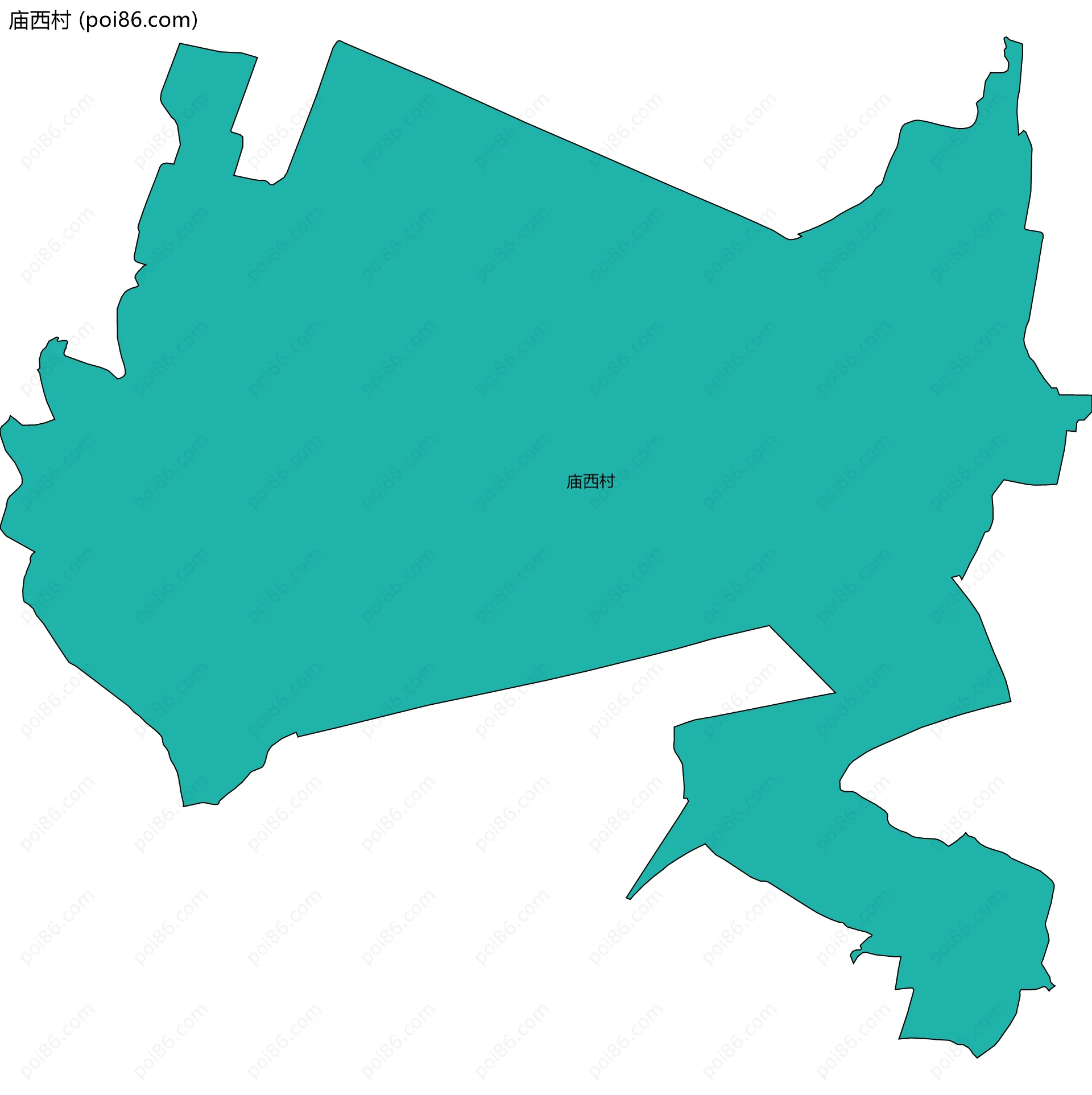 庙西村边界地图
