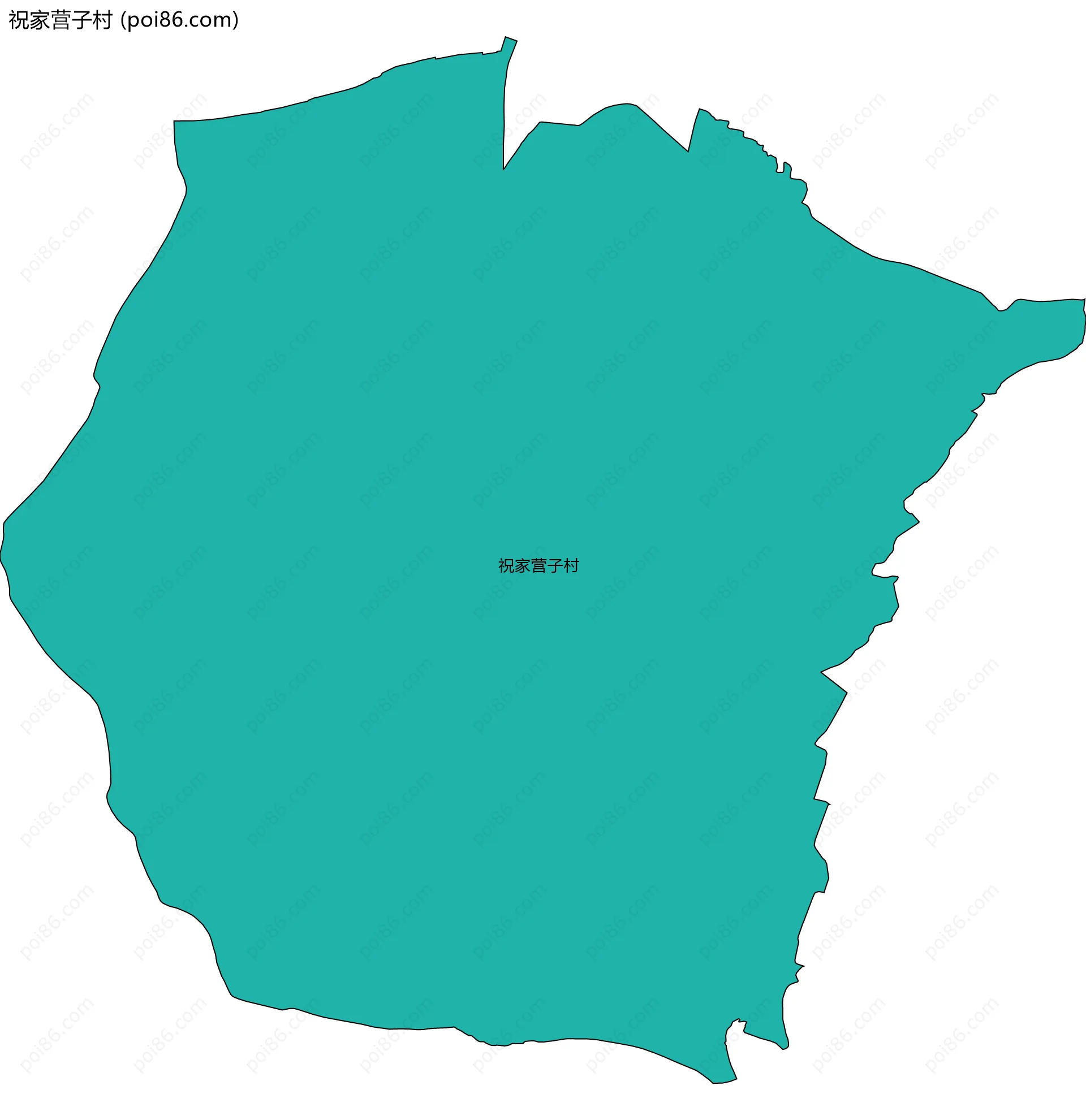 祝家营子村边界地图