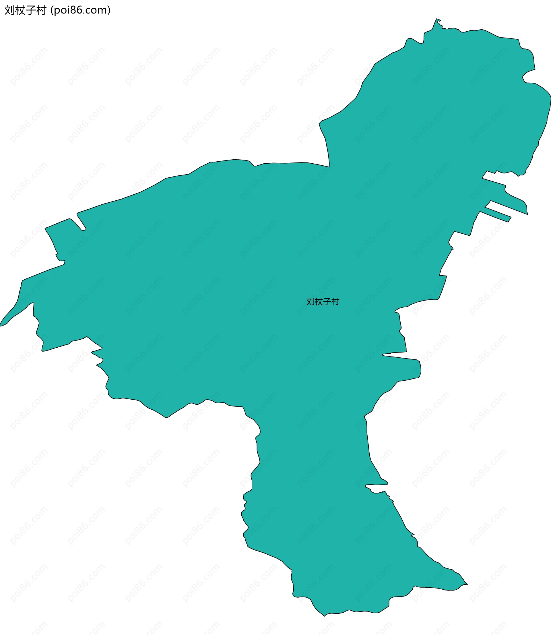 刘杖子村边界地图