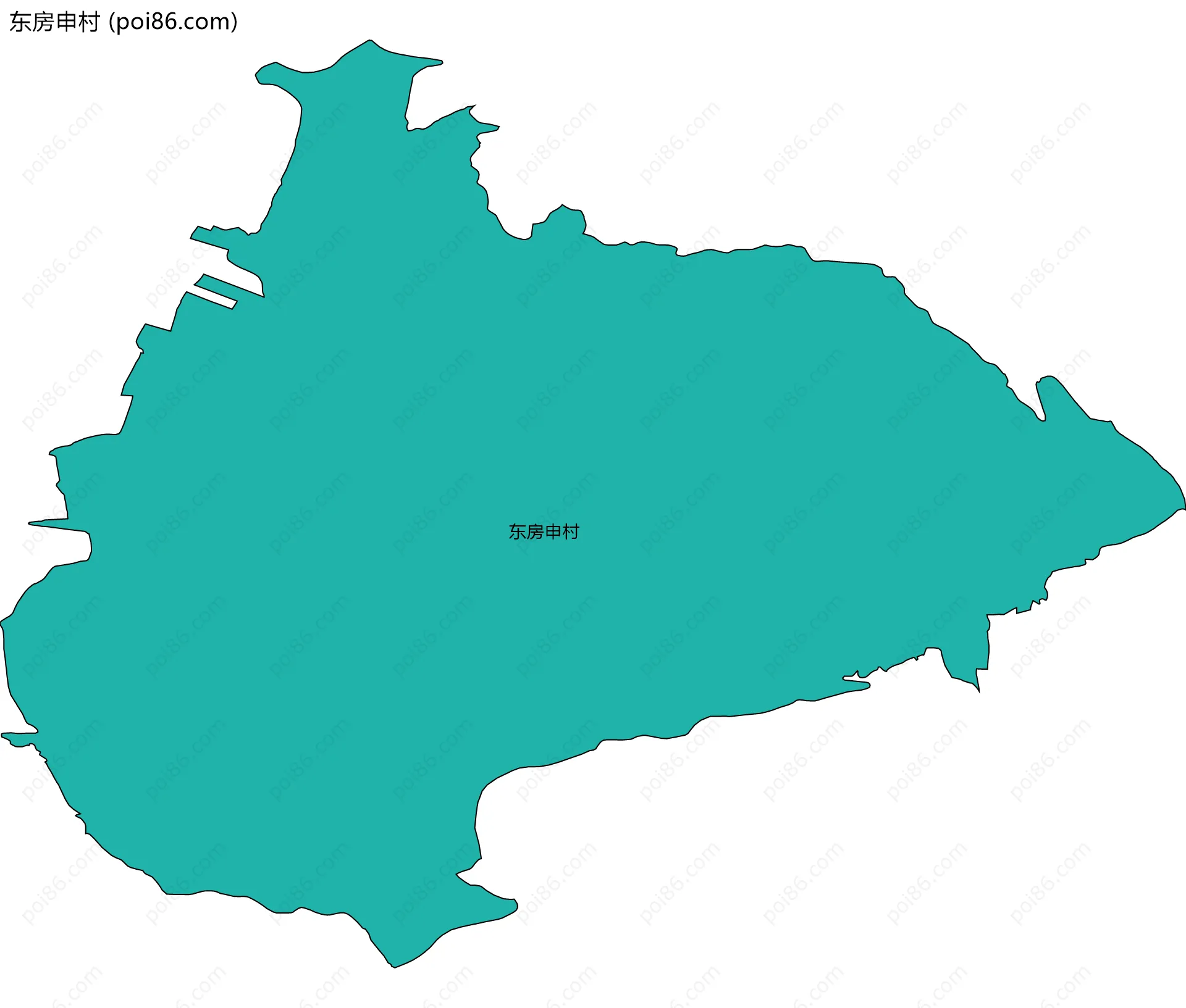 东房申村边界地图