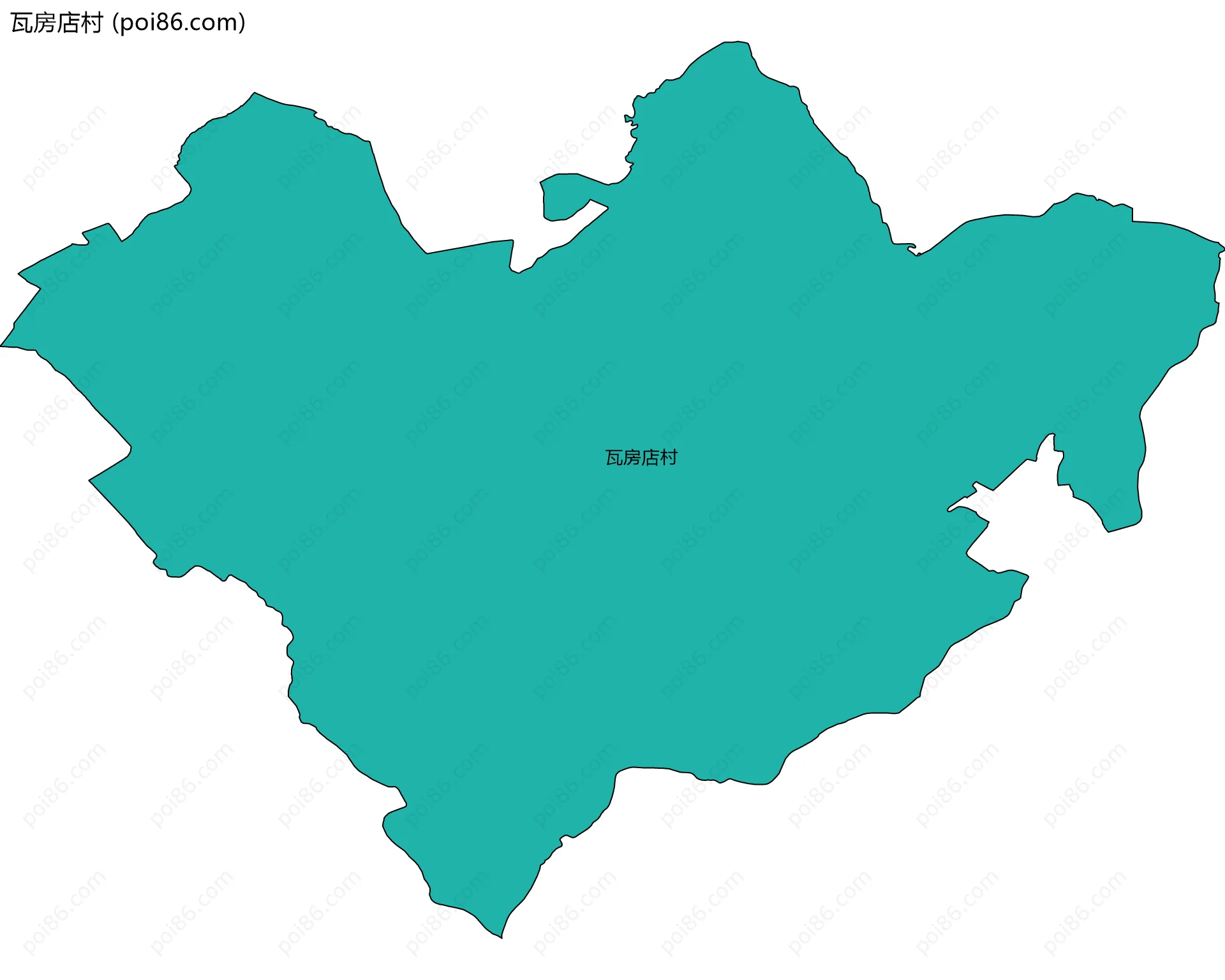 瓦房店村边界地图