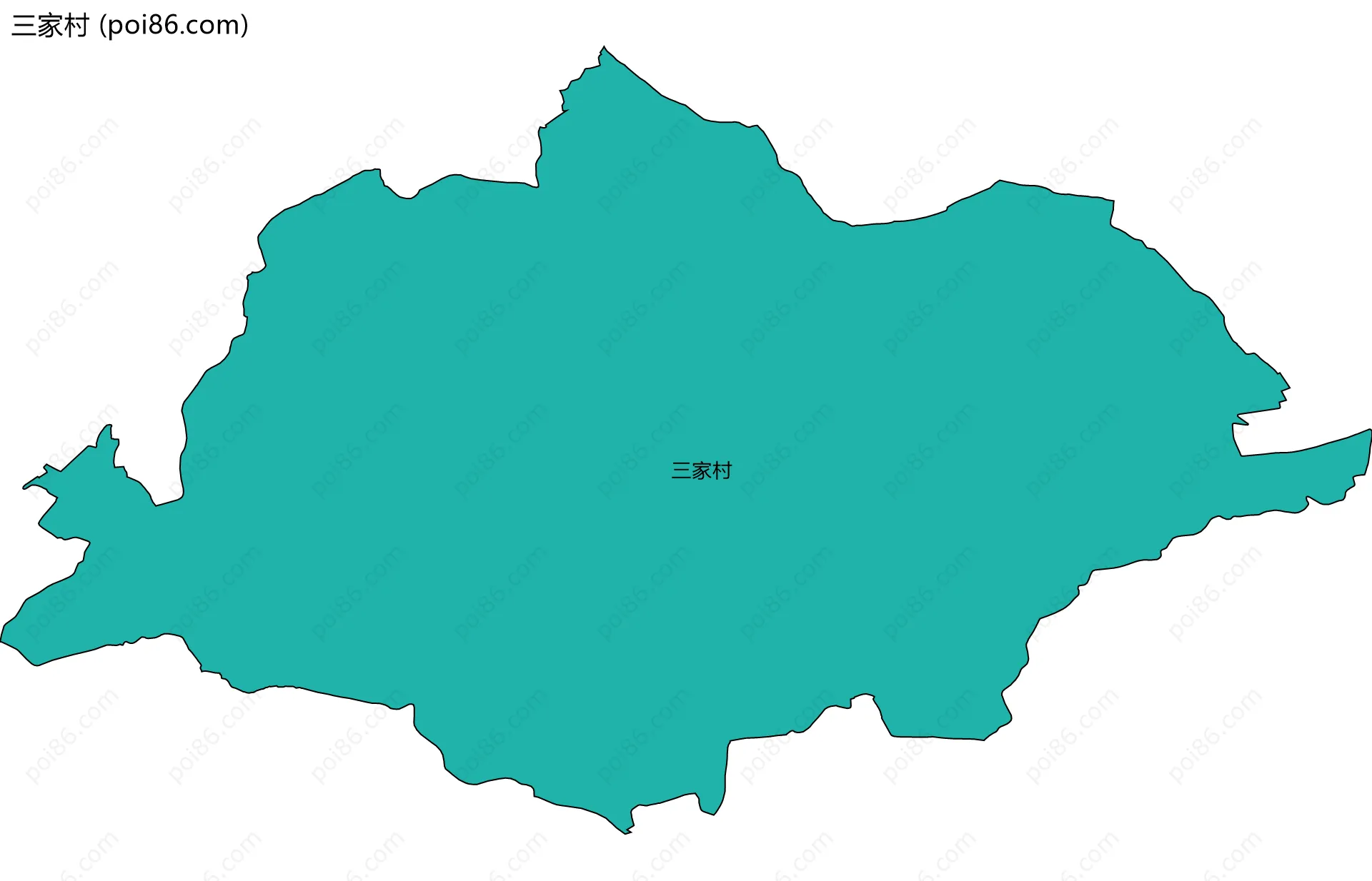 三家村边界地图