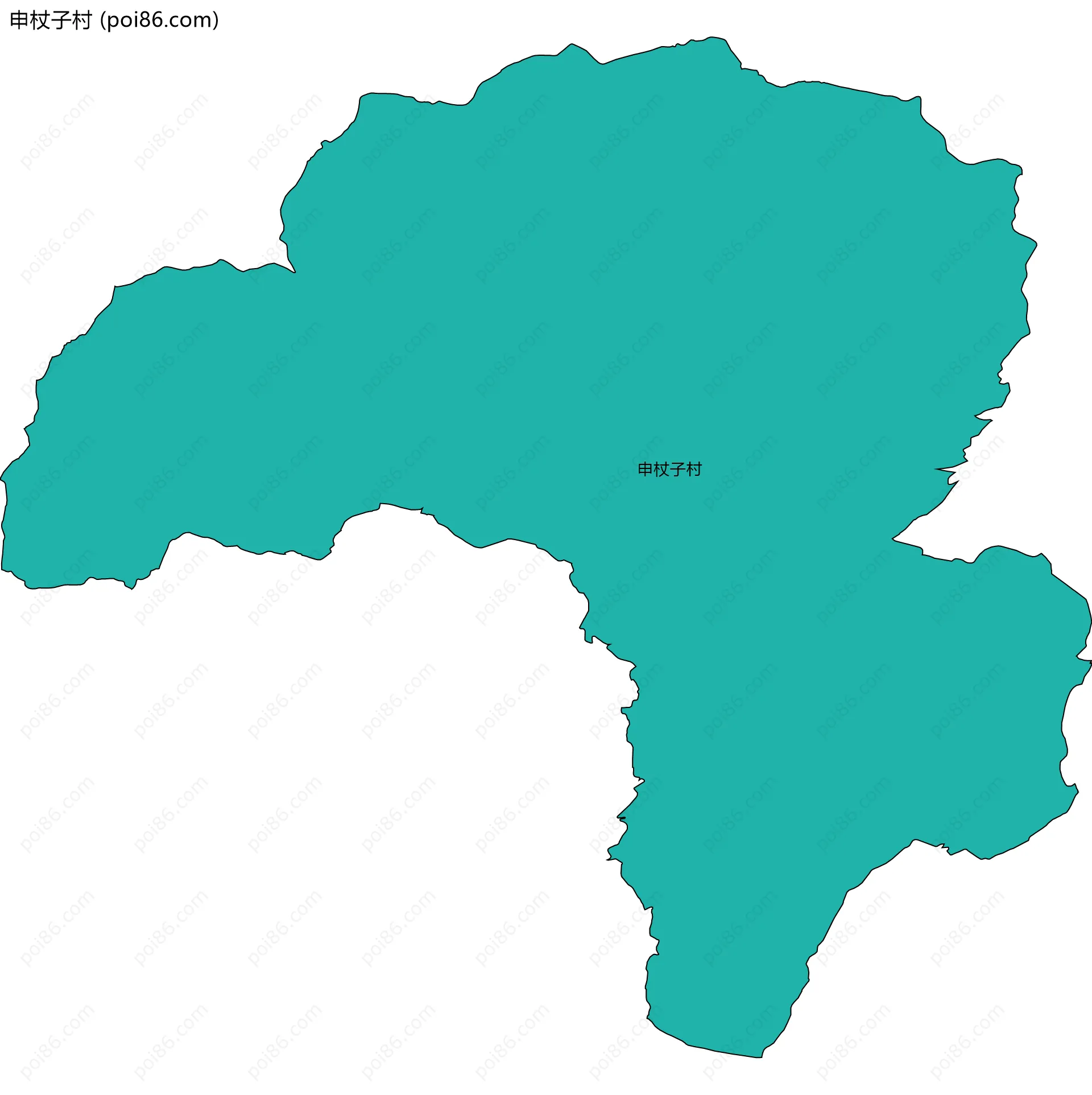 申杖子村边界地图