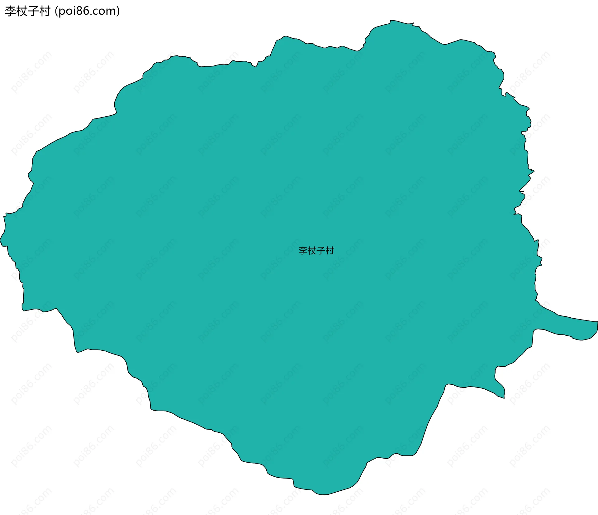 李杖子村边界地图