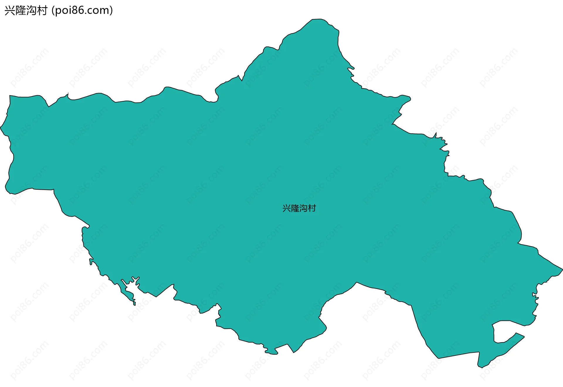 兴隆沟村边界地图