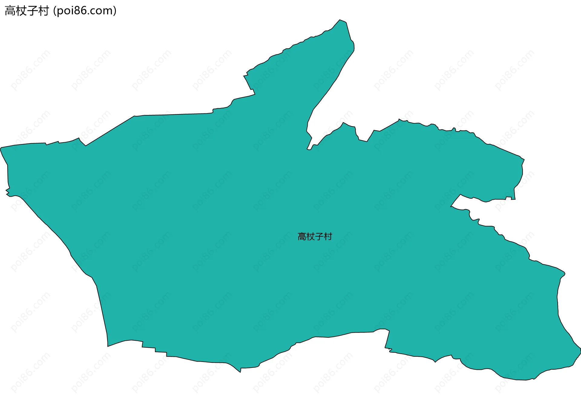 高杖子村边界地图