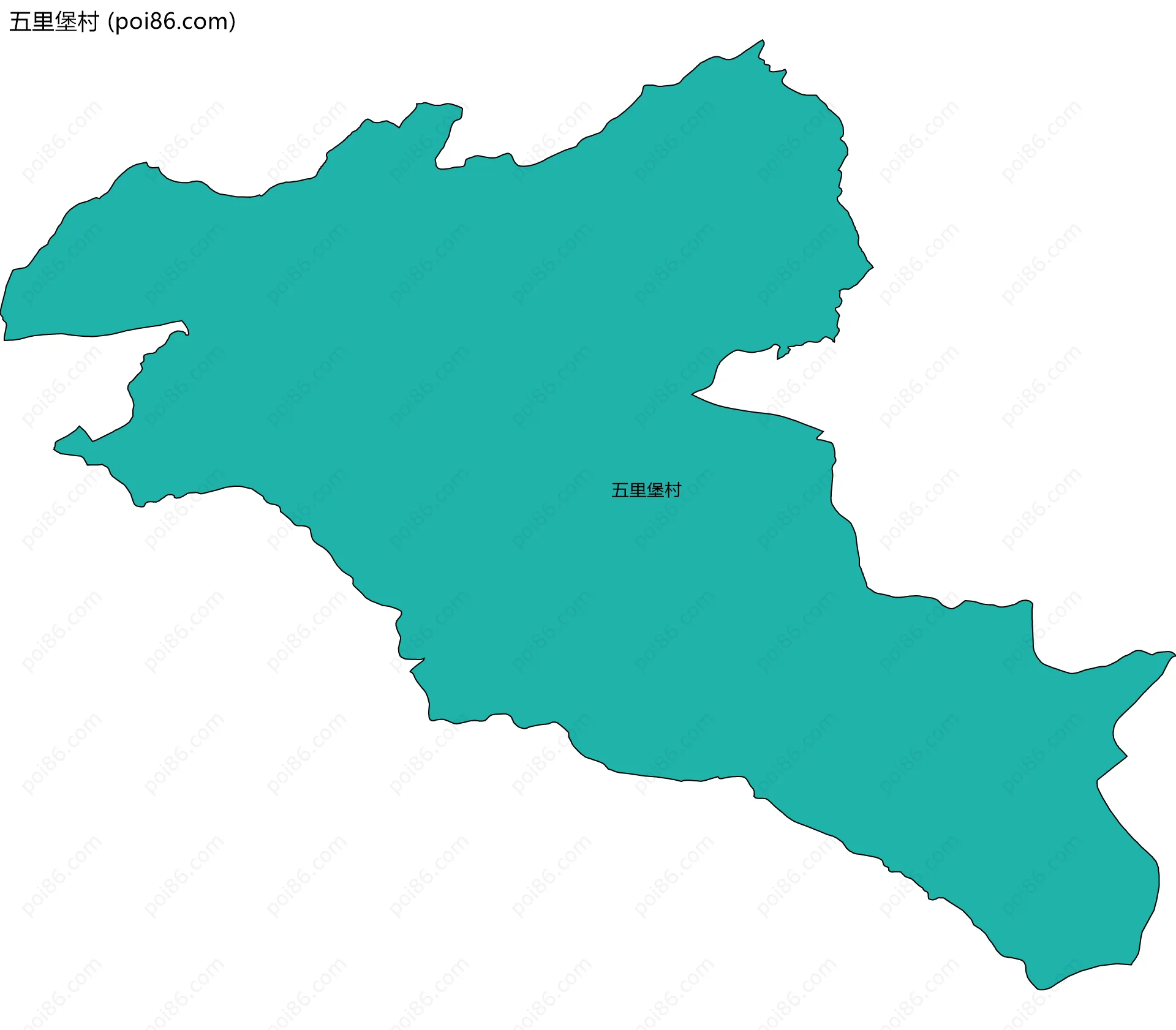 五里堡村边界地图