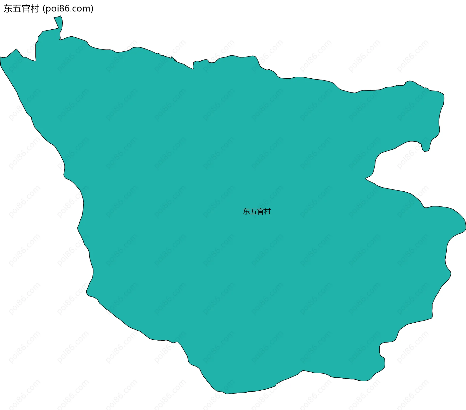 东五官村边界地图