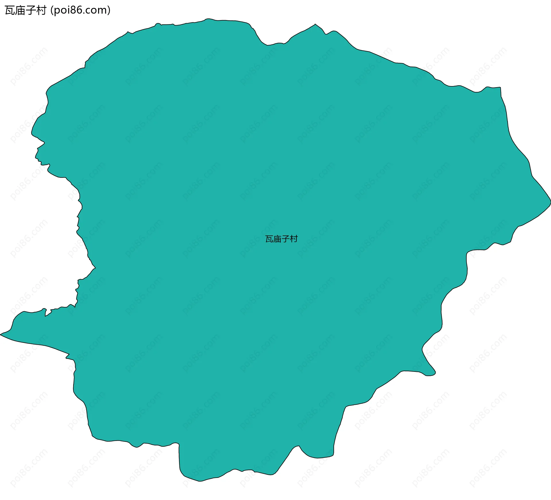 瓦庙子村边界地图