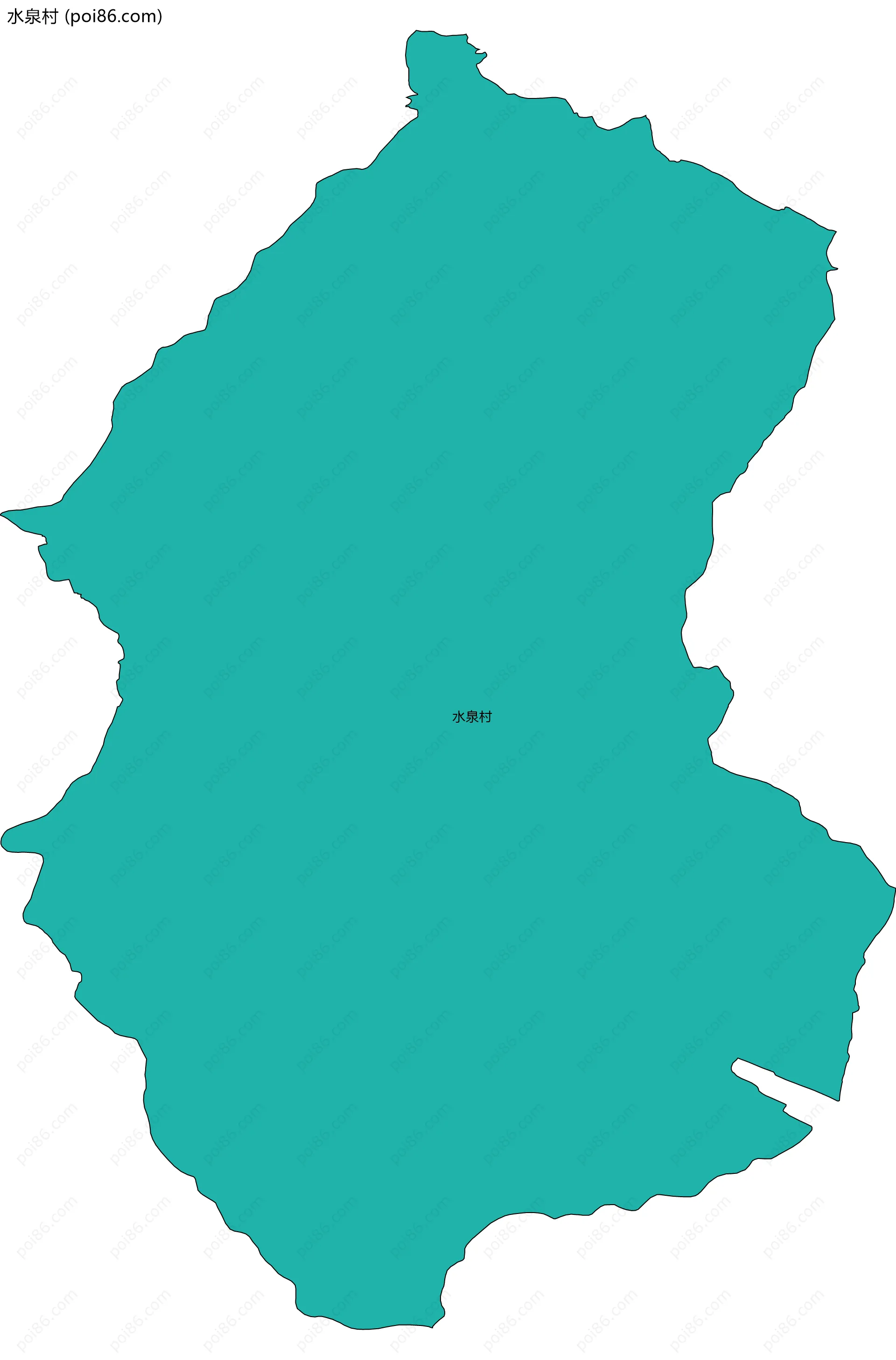 水泉村边界地图