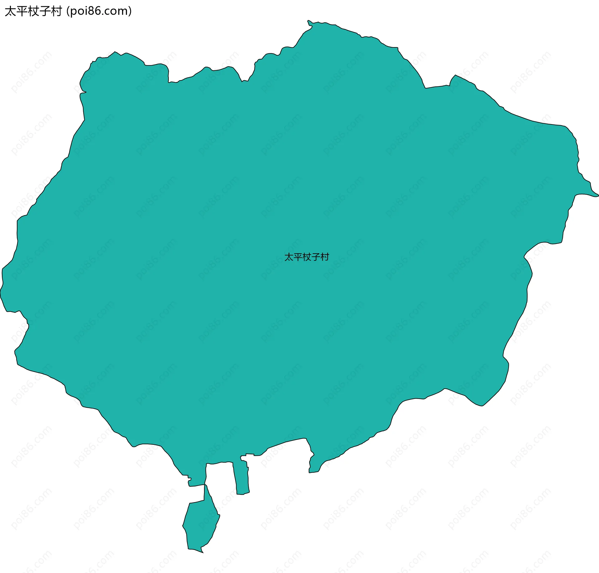 太平杖子村边界地图