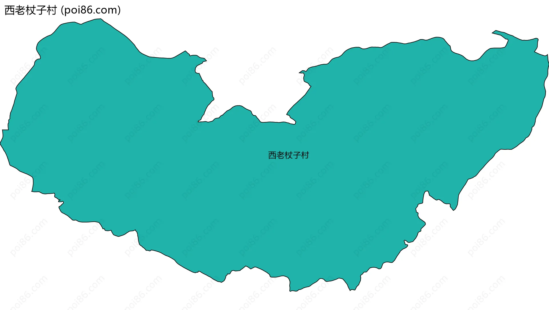 西老杖子村边界地图