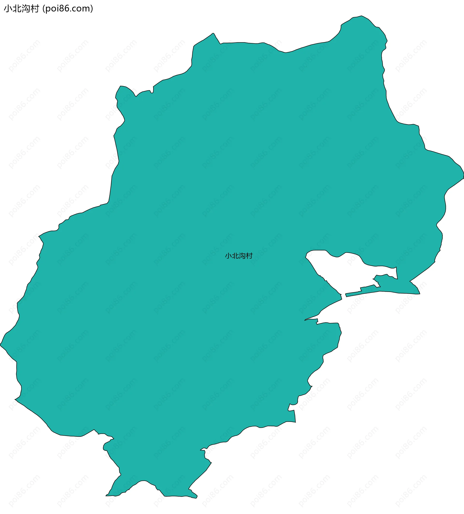 小北沟村边界地图