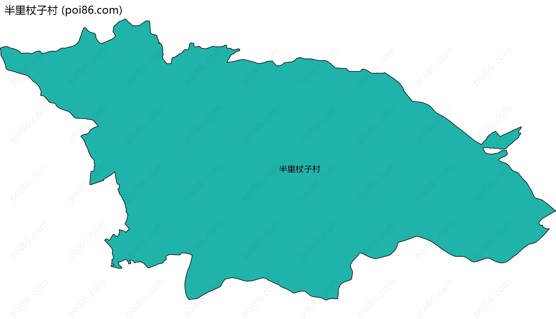 半里杖子村边界地图