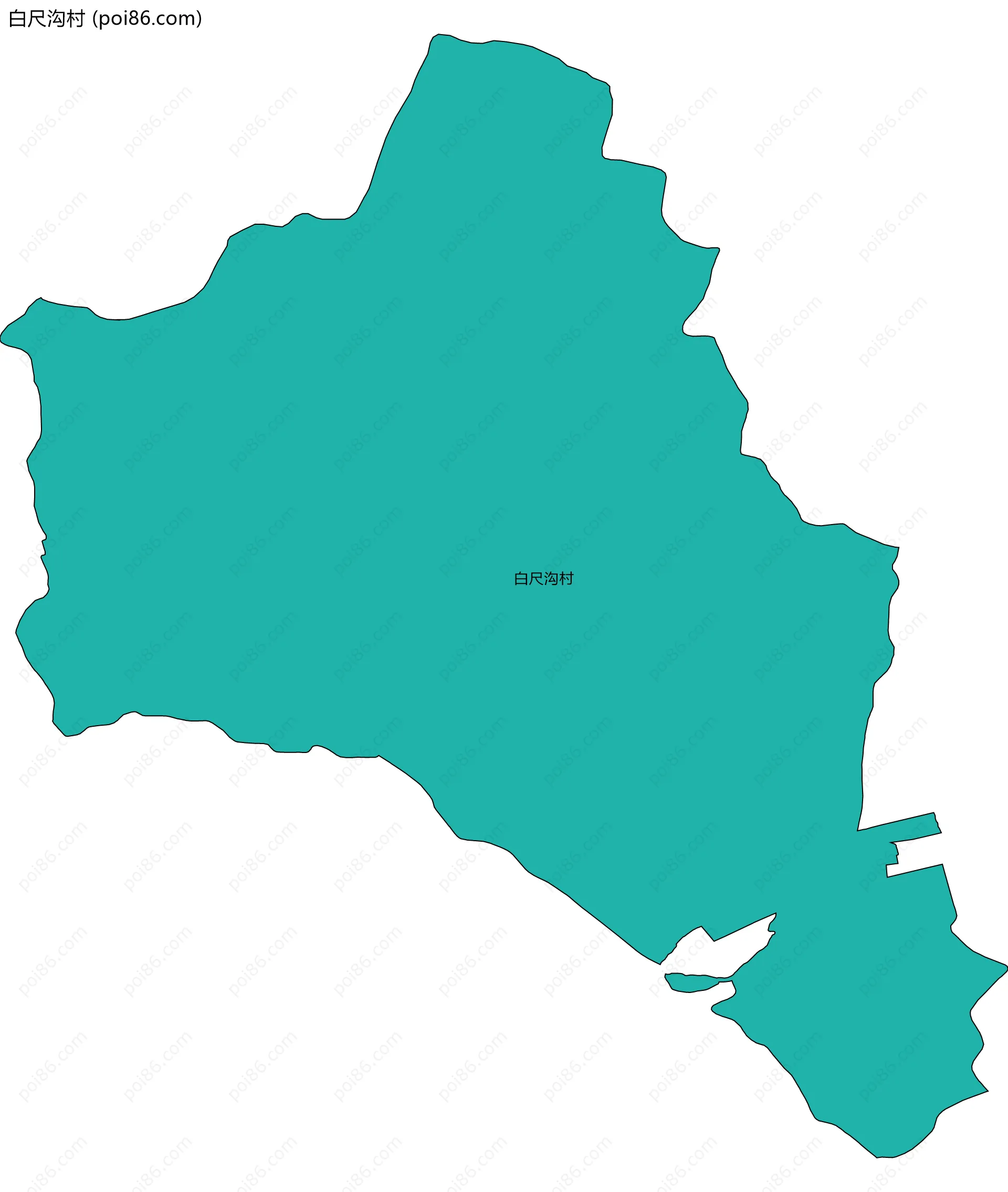 白尺沟村边界地图