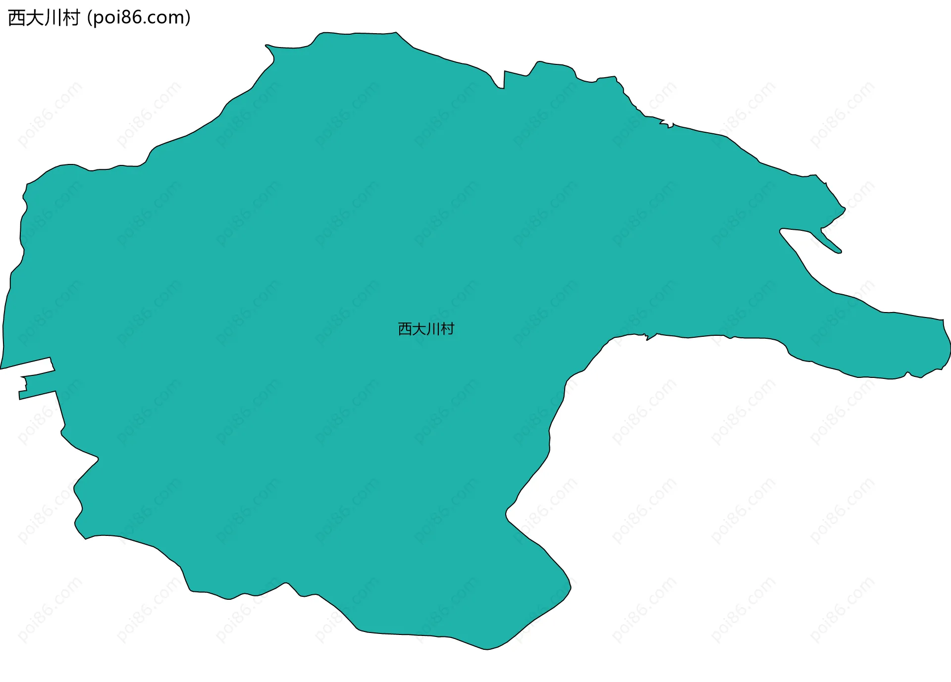 西大川村边界地图
