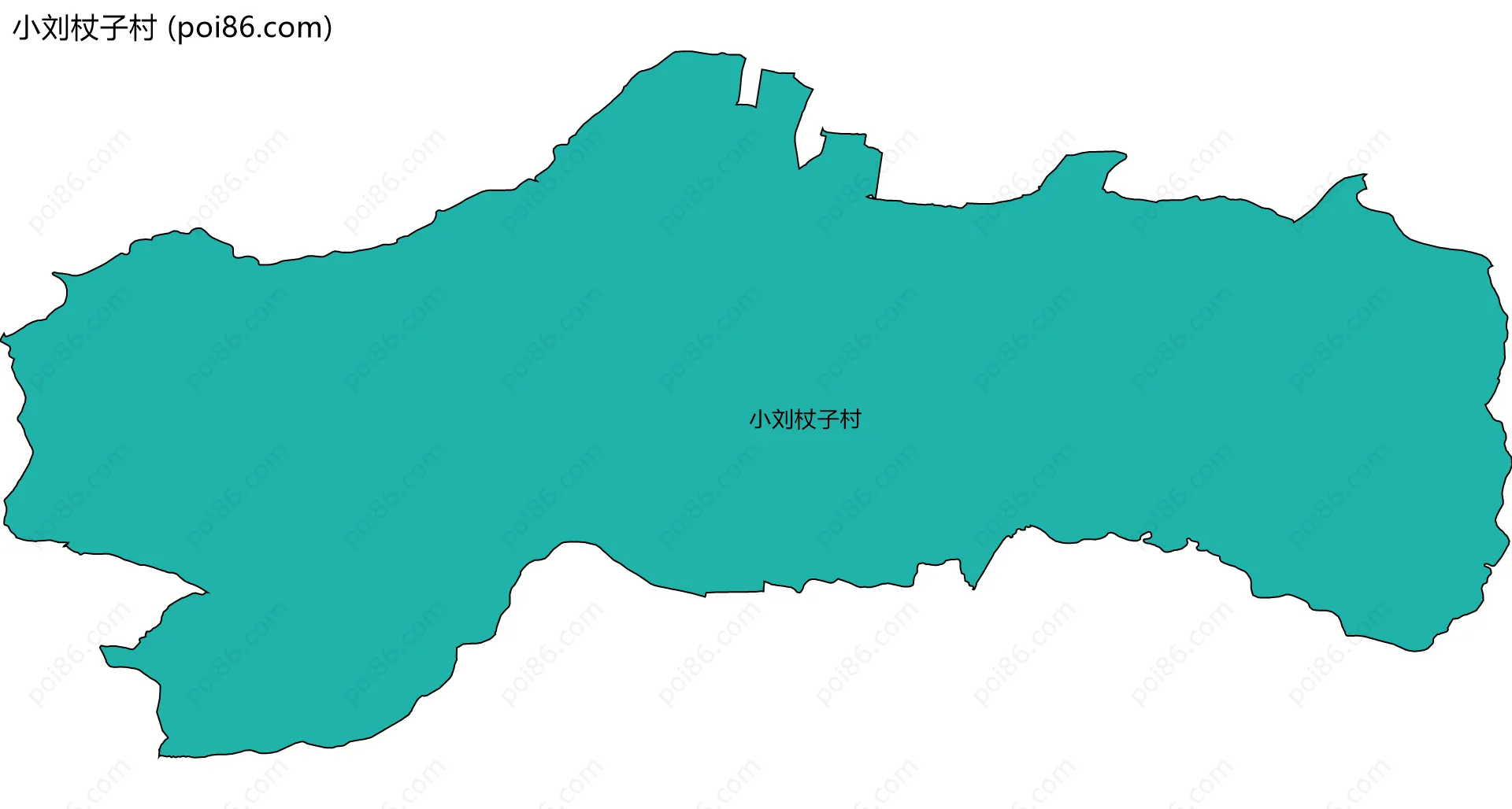 小刘杖子村边界地图