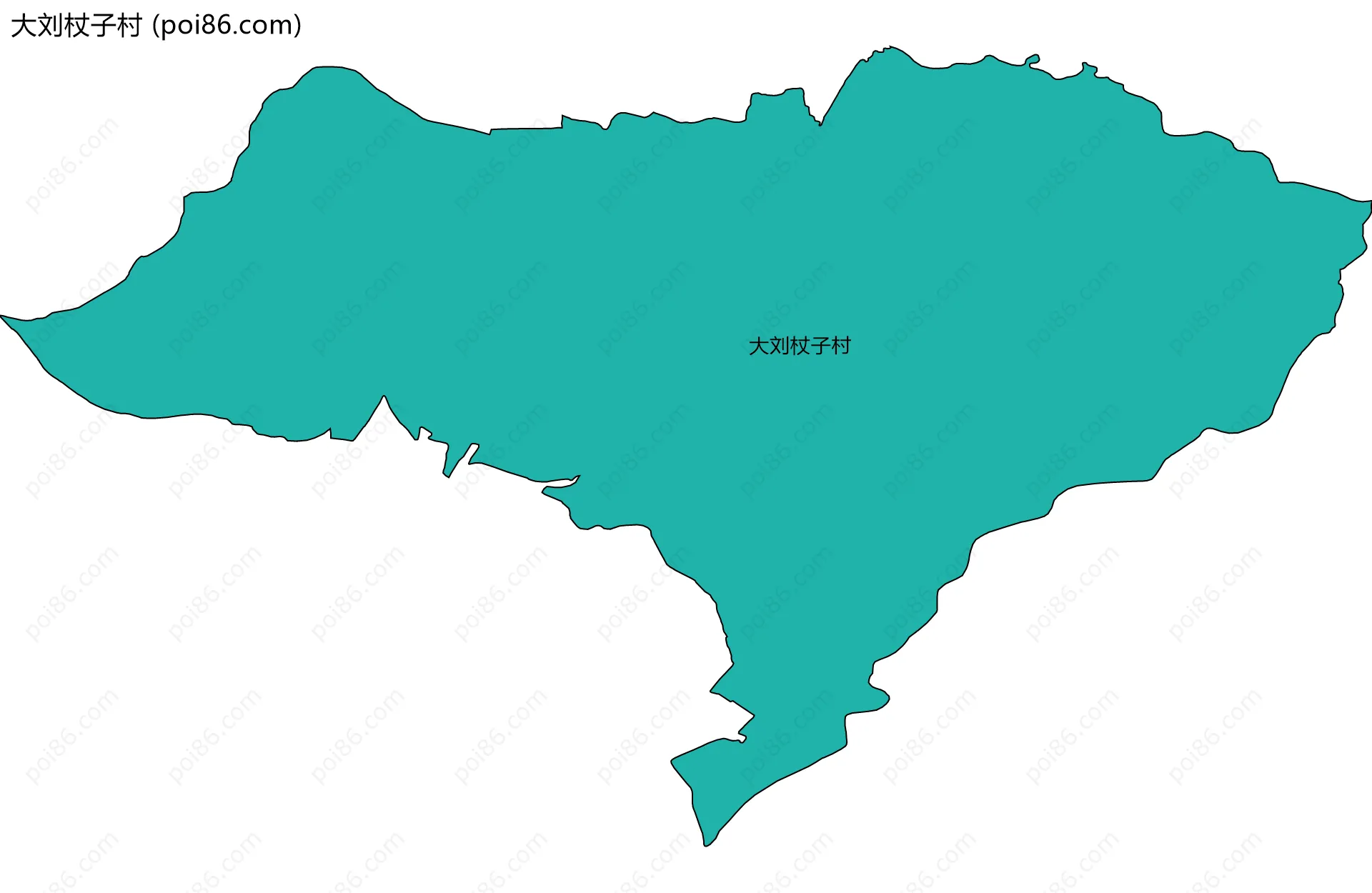大刘杖子村边界地图