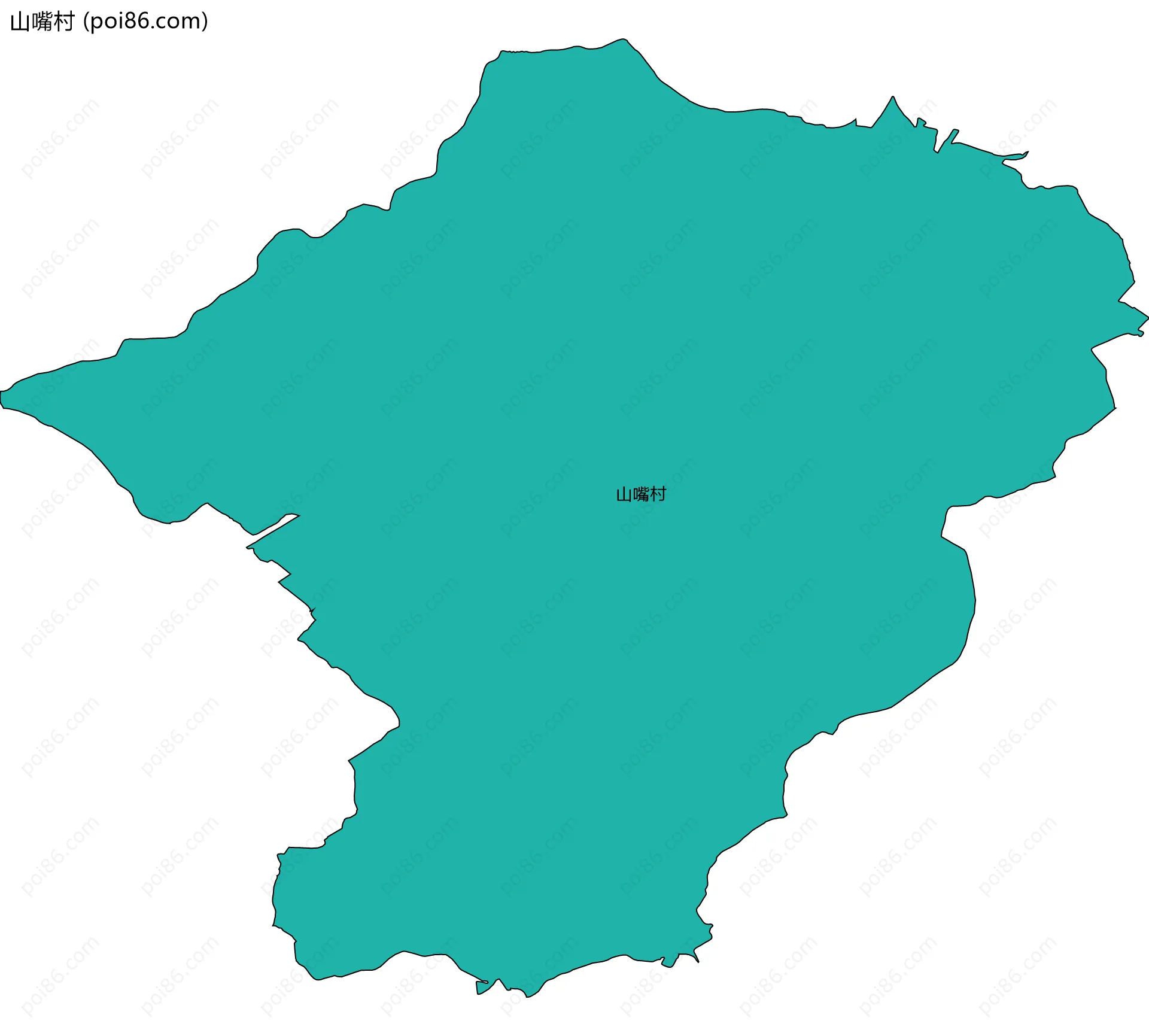 山嘴村边界地图