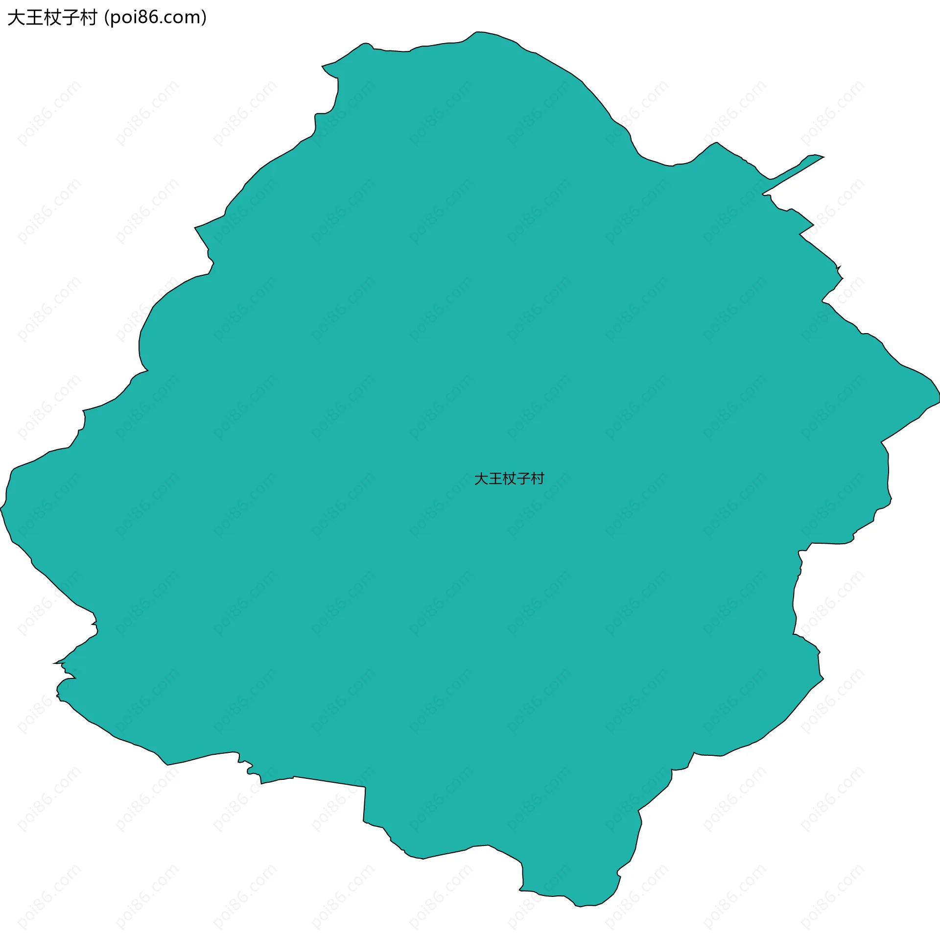 大王杖子村边界地图