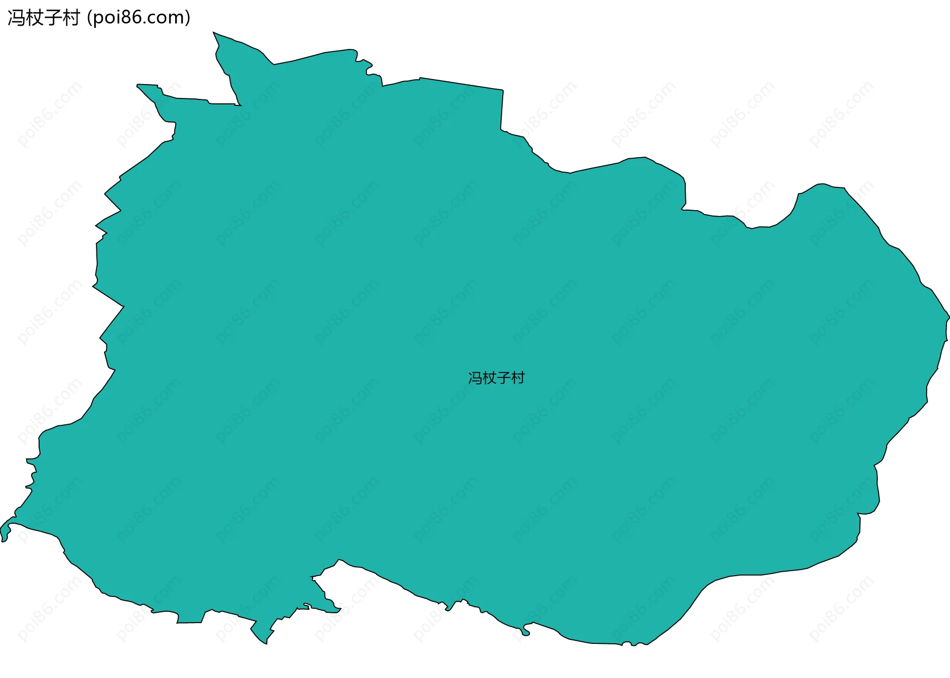 冯杖子村边界地图