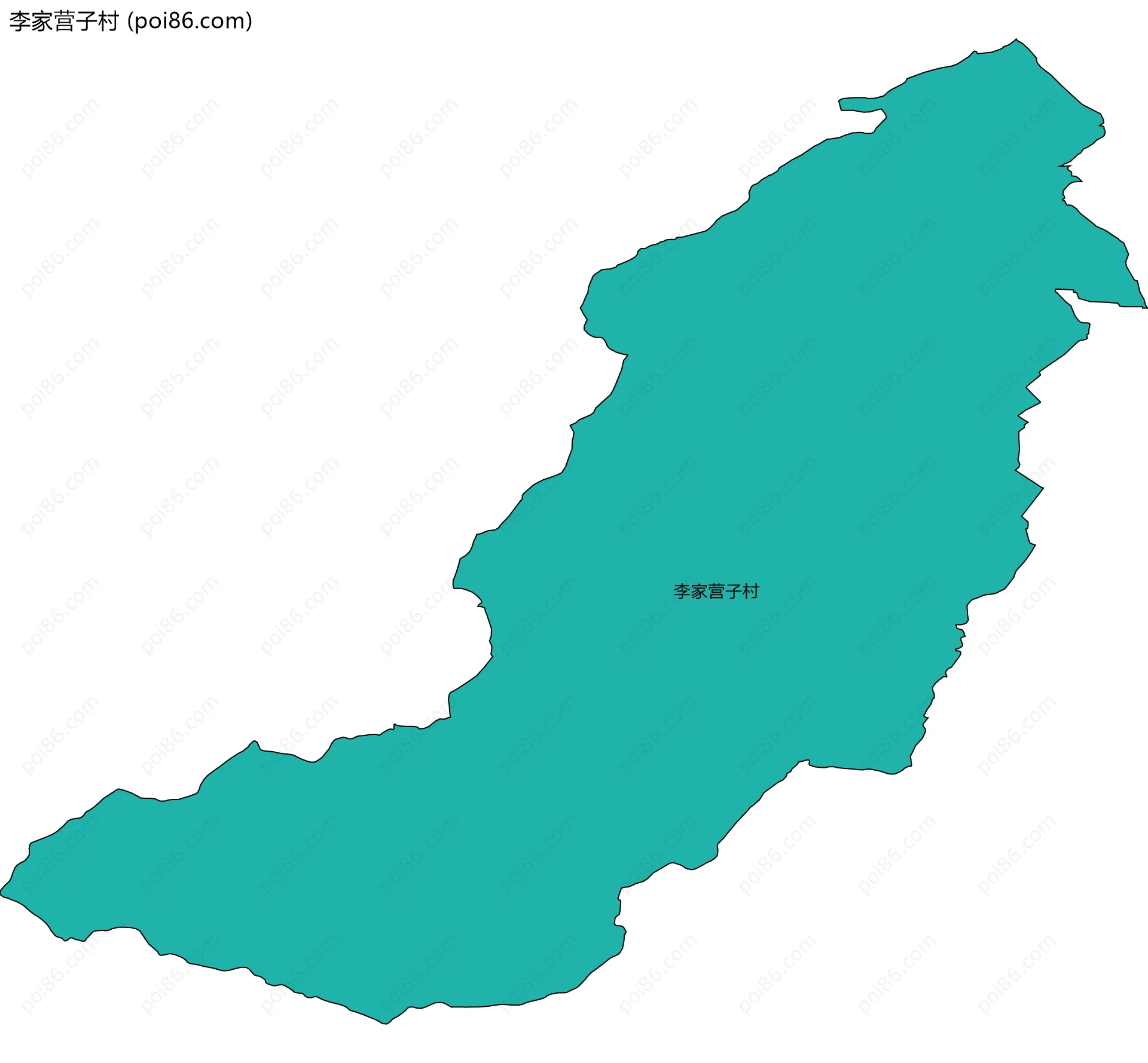 李家营子村边界地图