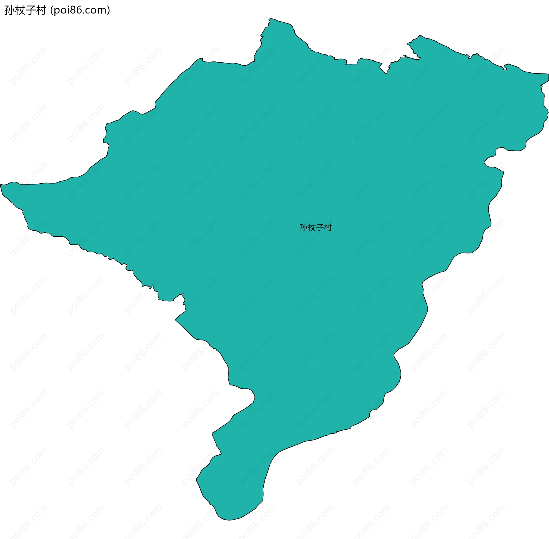 孙杖子村边界地图