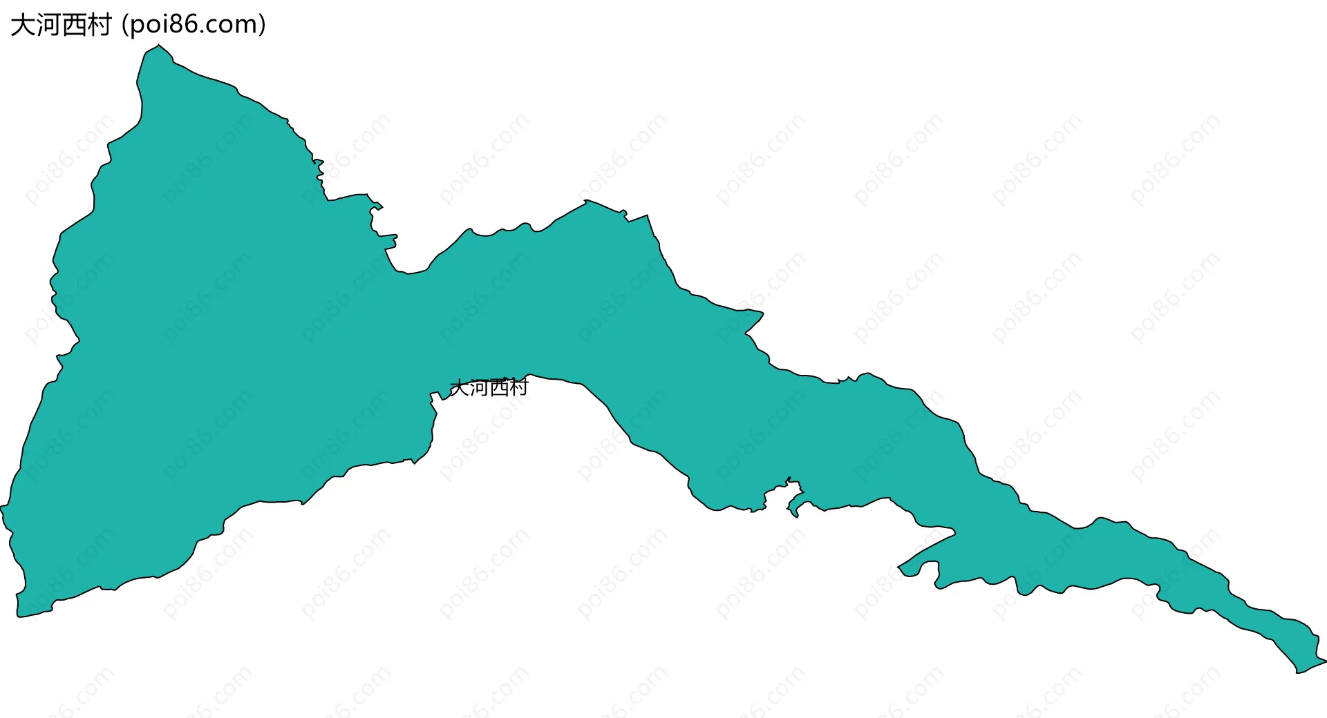 大河西村边界地图