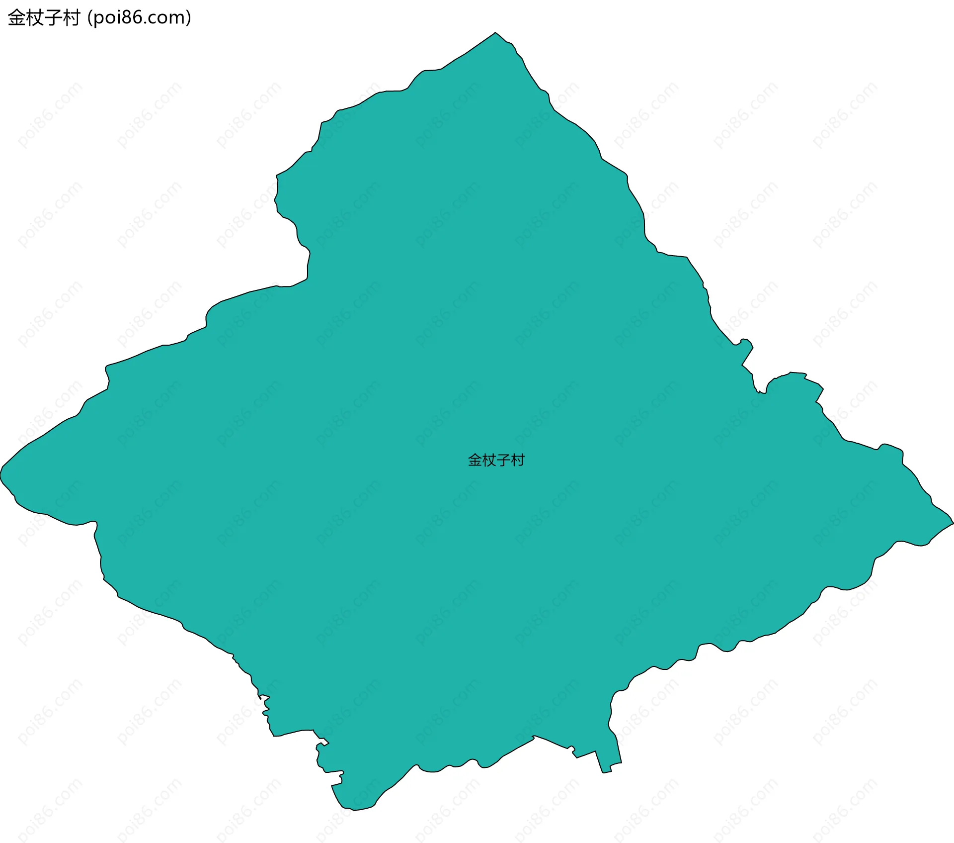 金杖子村边界地图