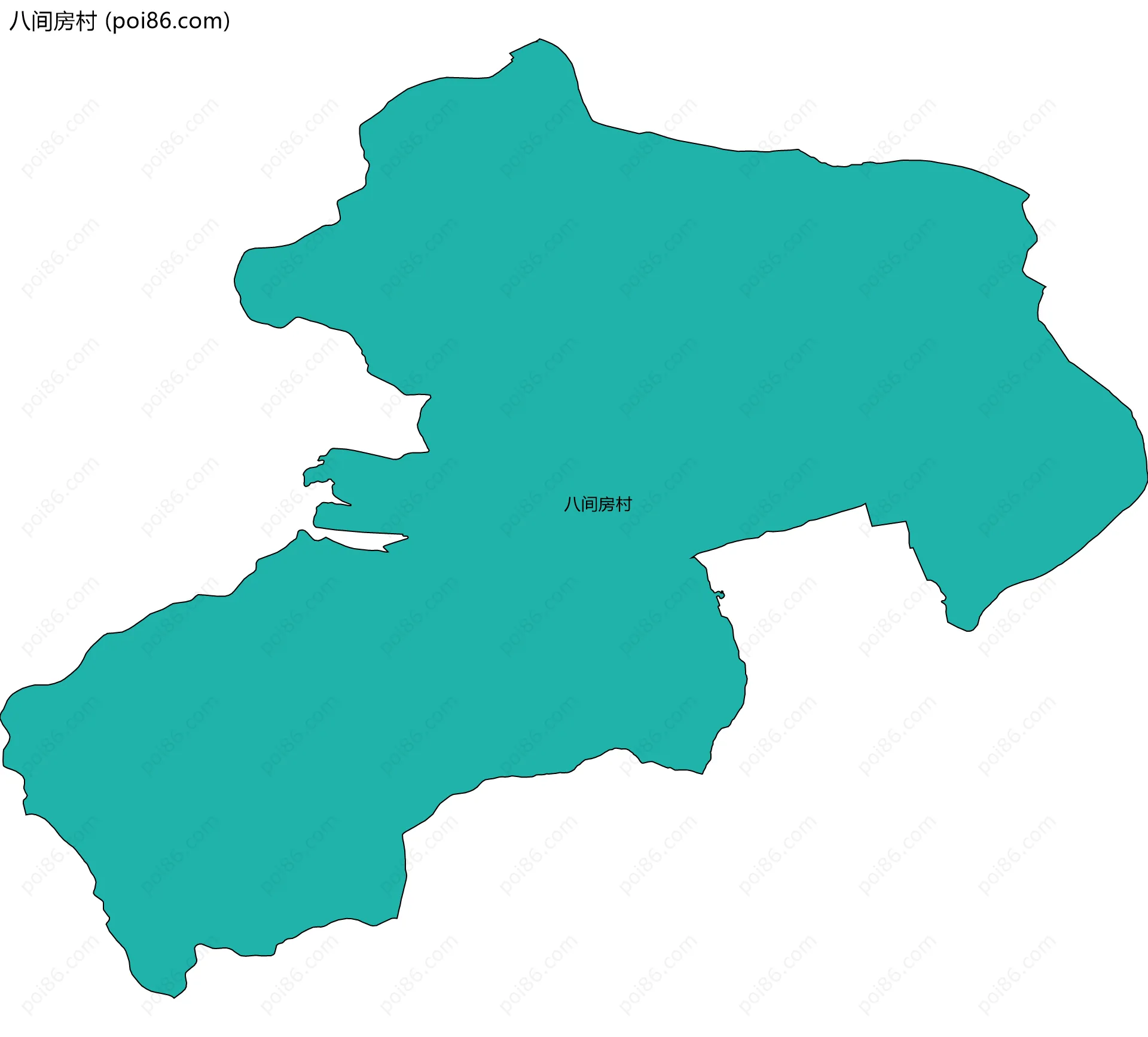 八间房村边界地图