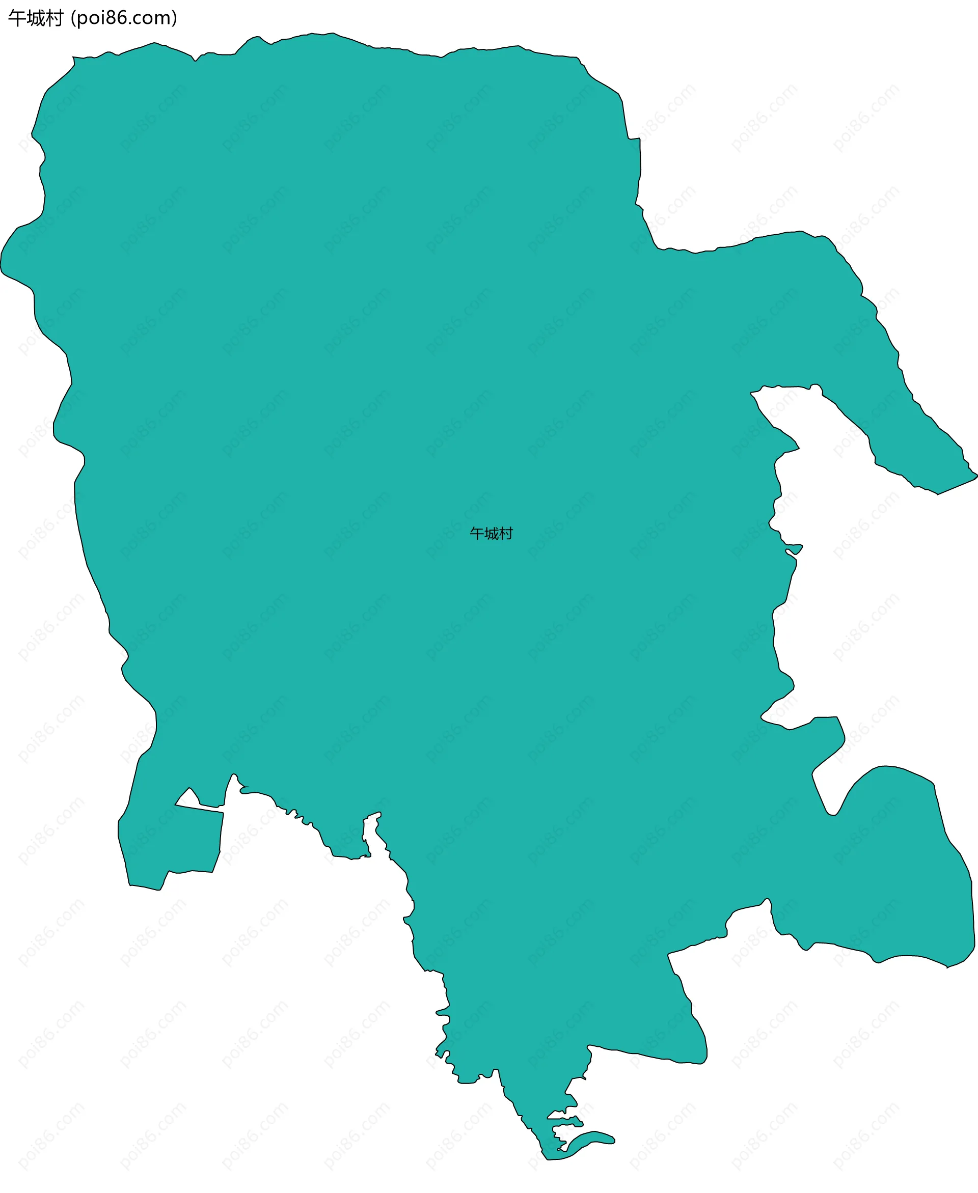 午城村边界地图