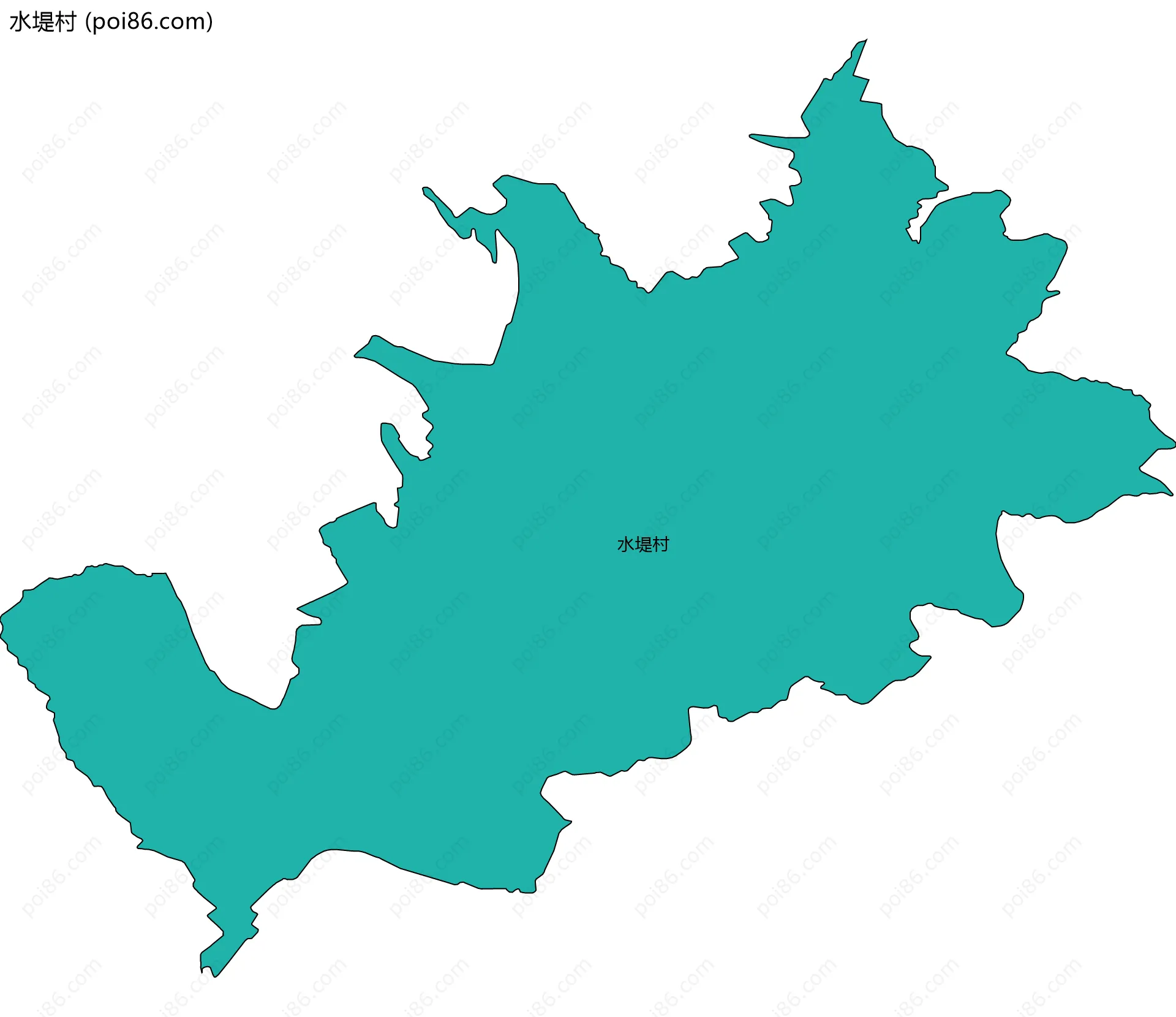 水堤村边界地图