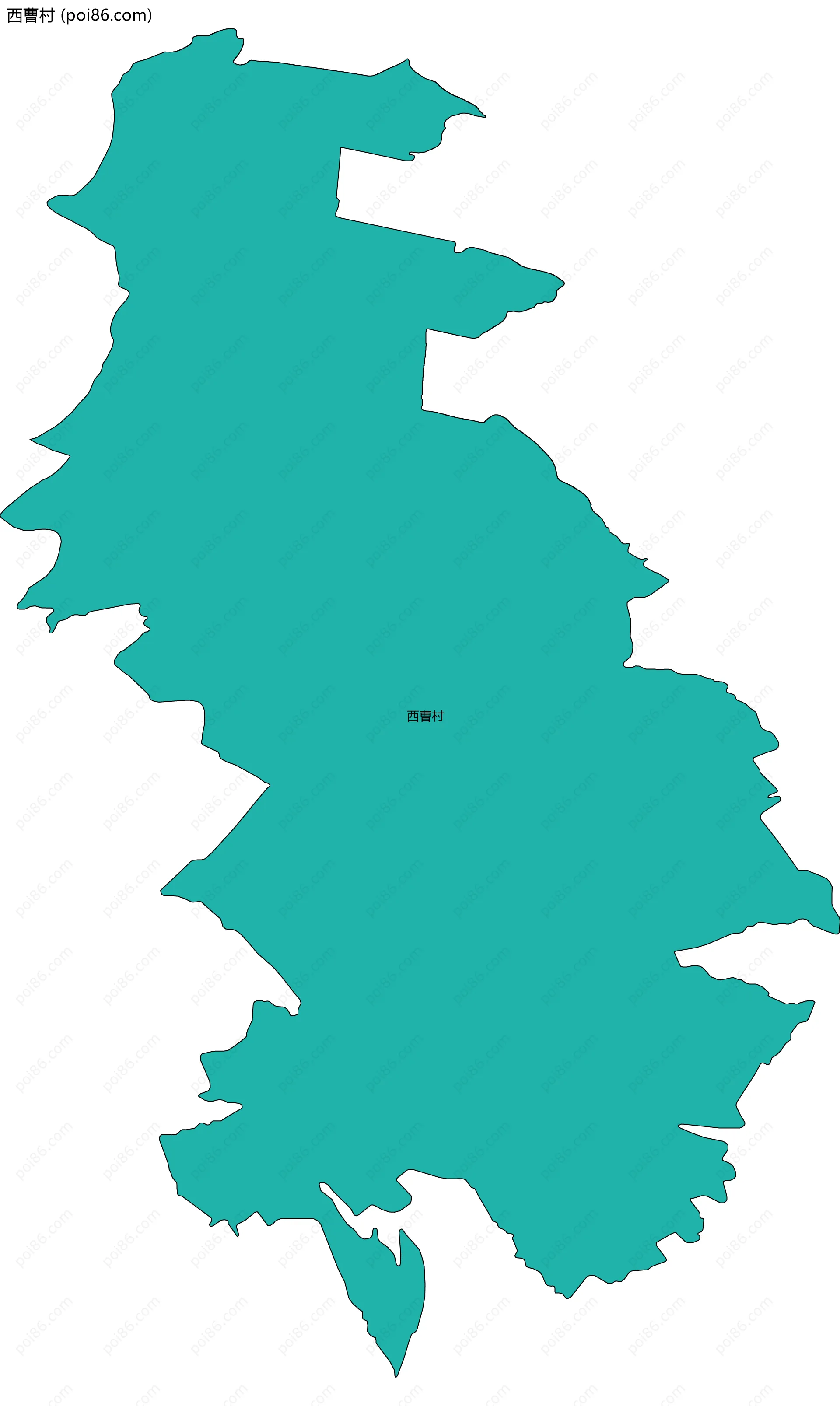 西曹村边界地图