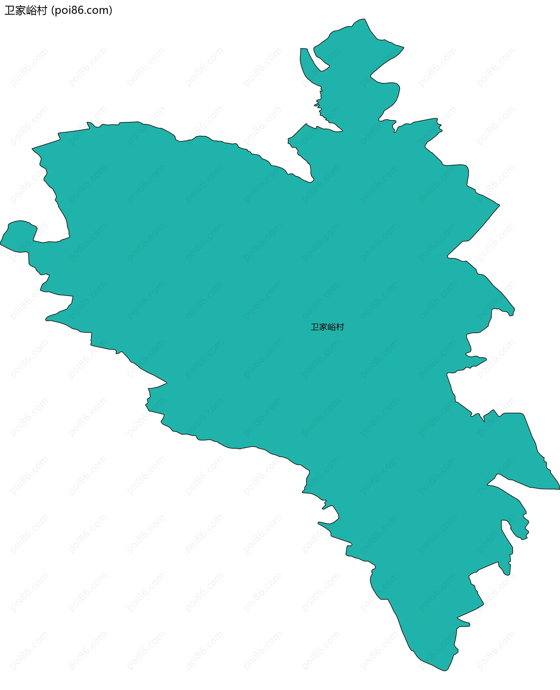 卫家峪村边界地图