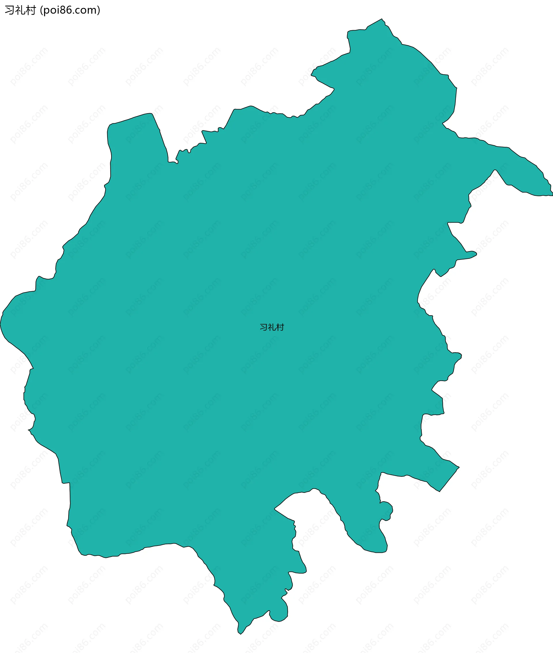 习礼村边界地图