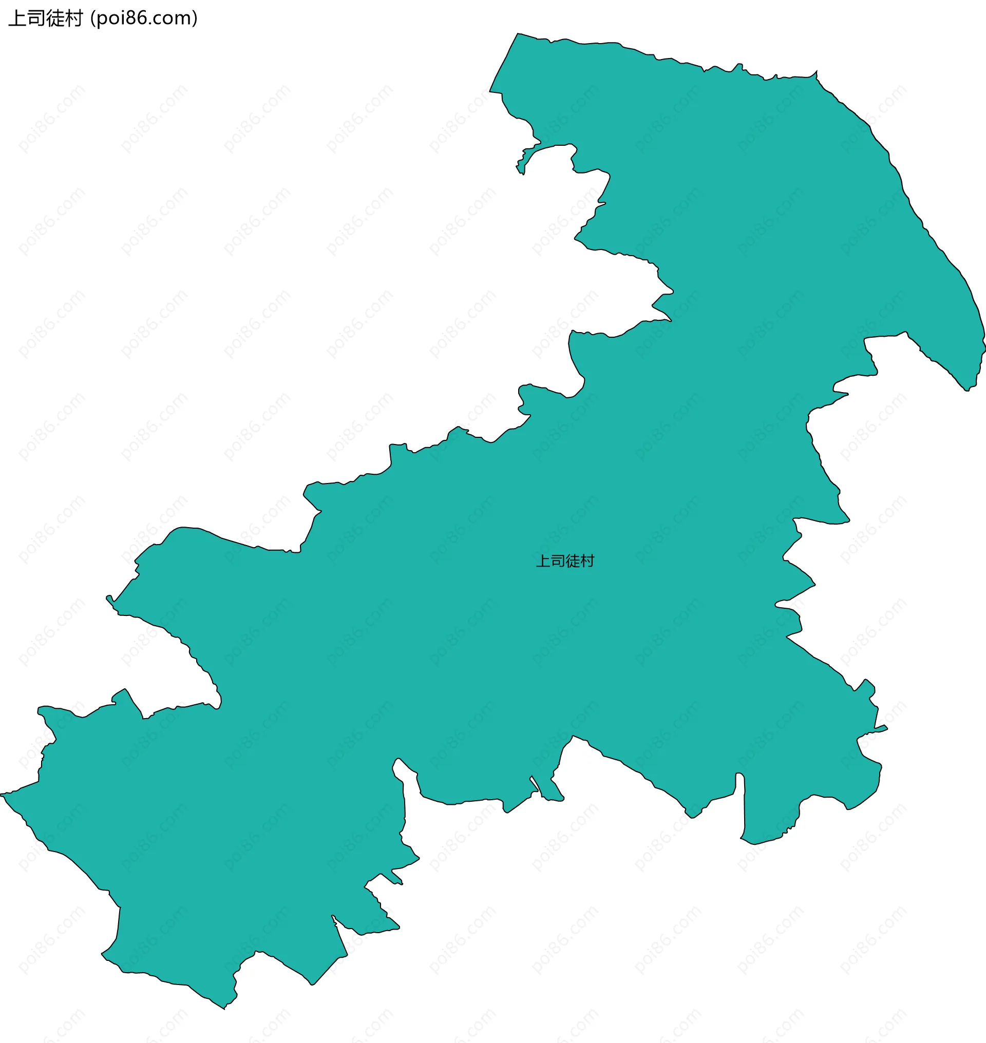 上司徒村边界地图