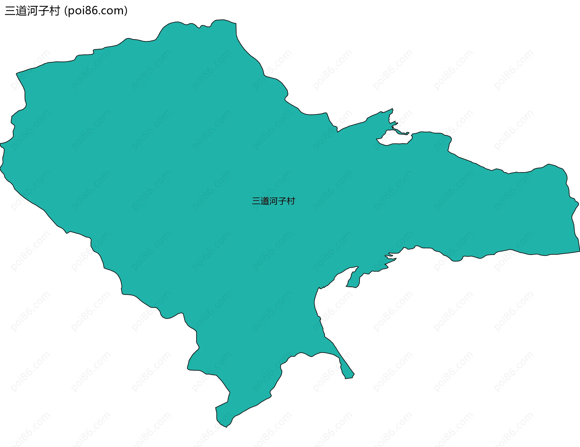 三道河子村边界地图