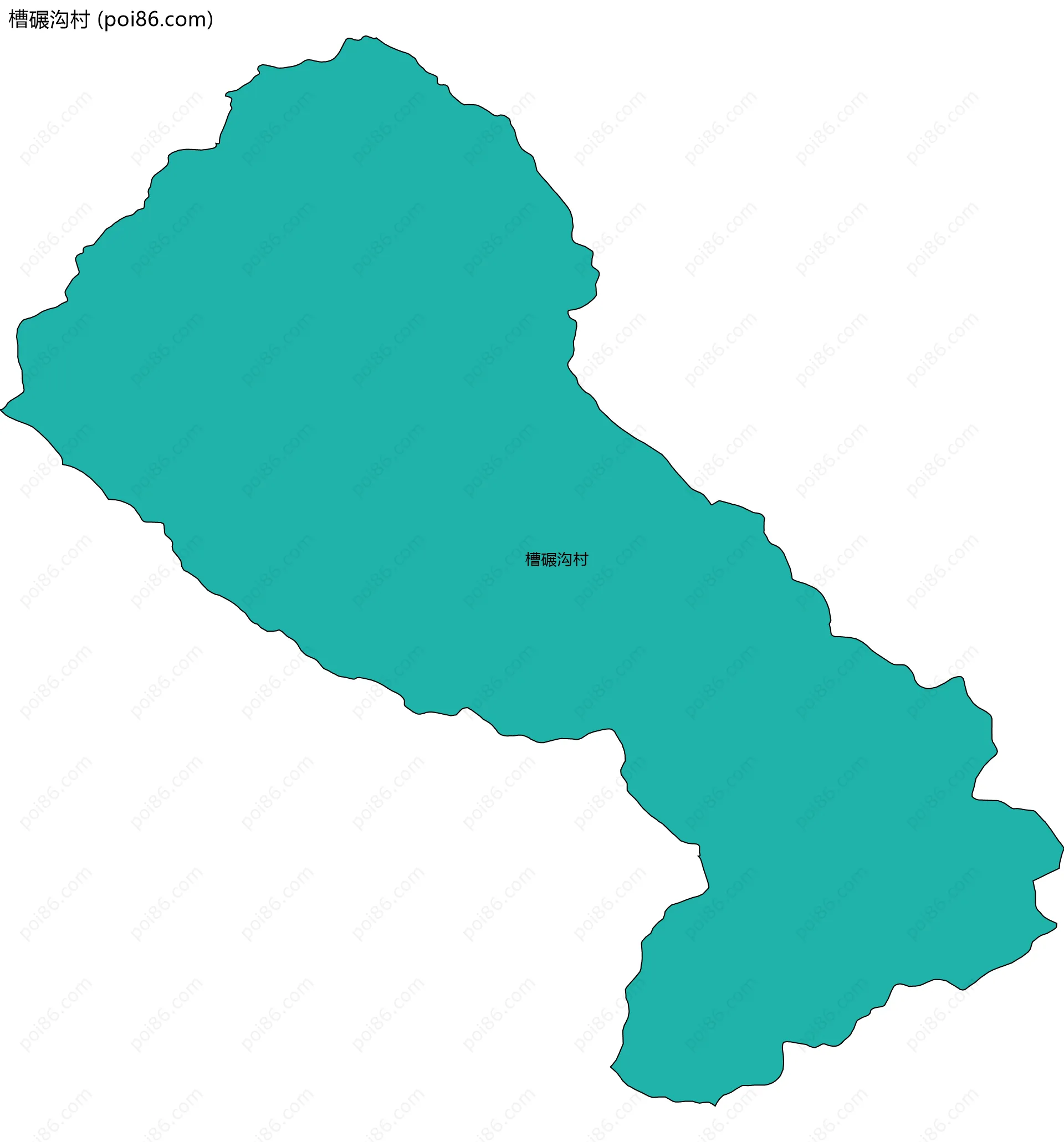 槽碾沟村边界地图