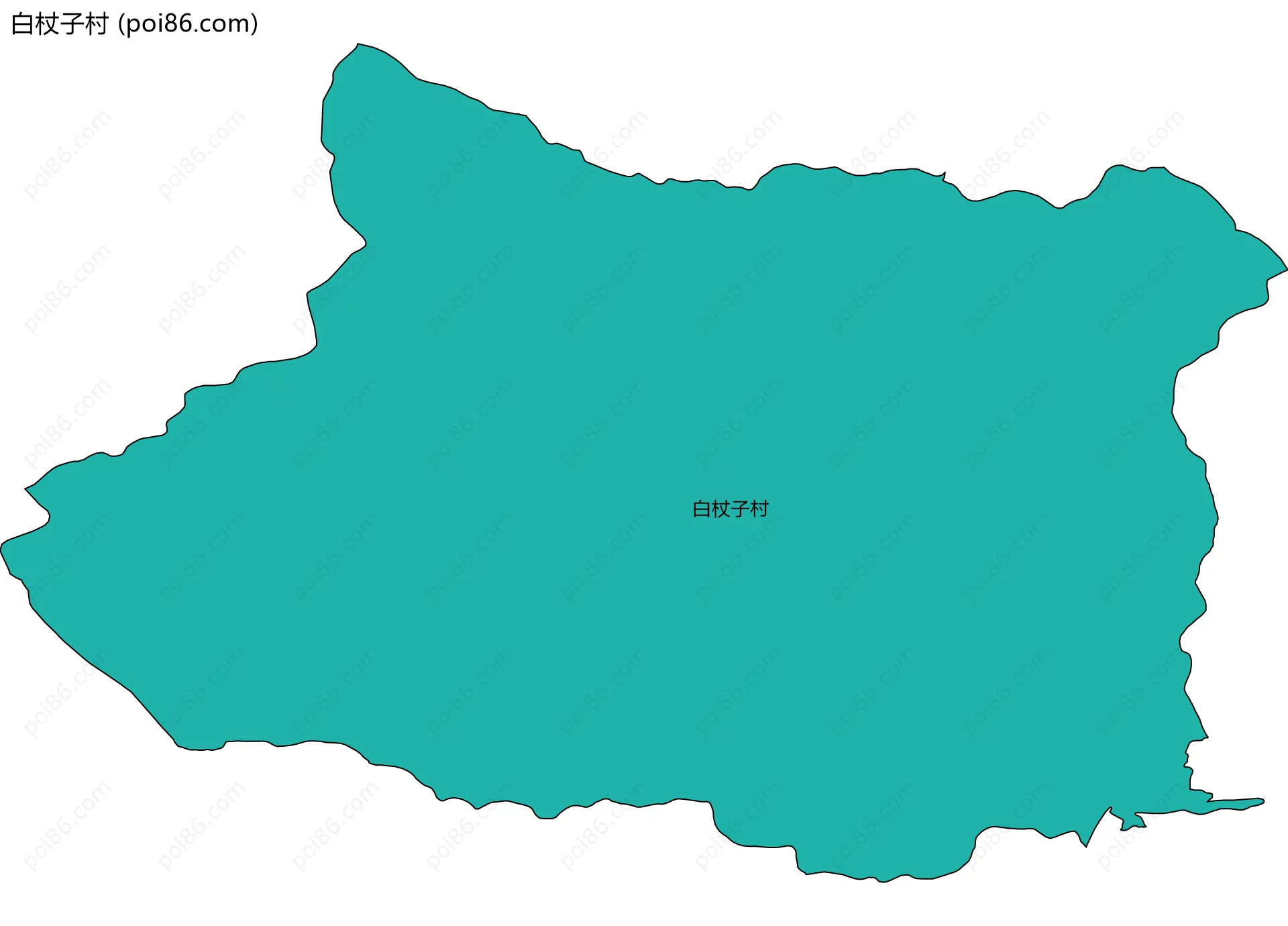 白杖子村边界地图