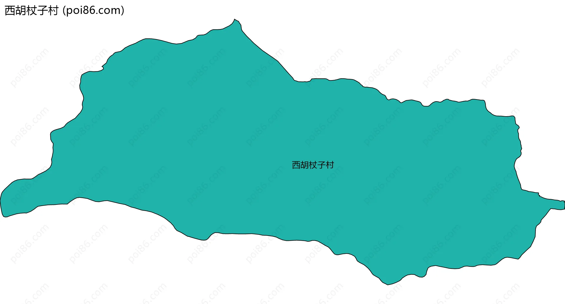 西胡杖子村边界地图