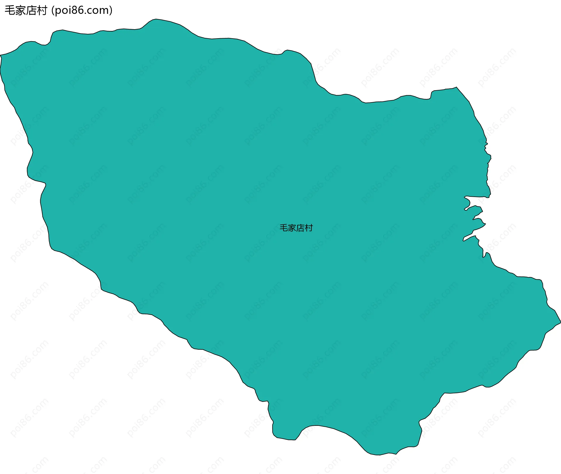 毛家店村边界地图