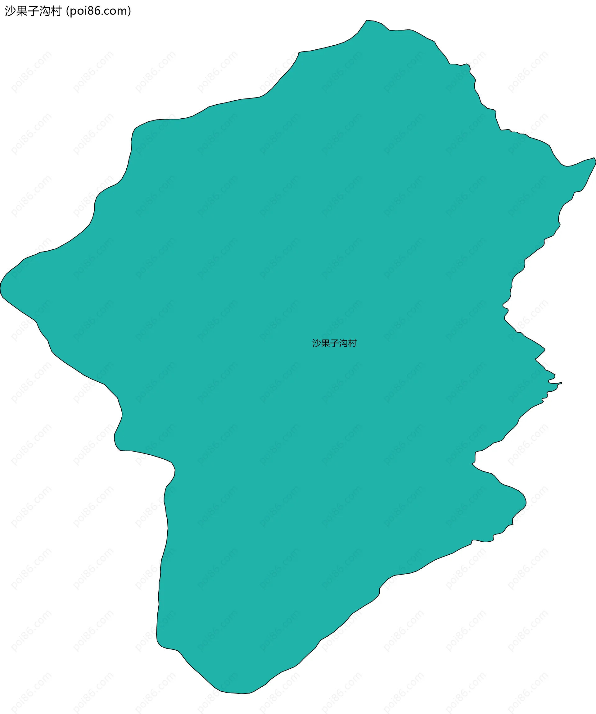 沙果子沟村边界地图