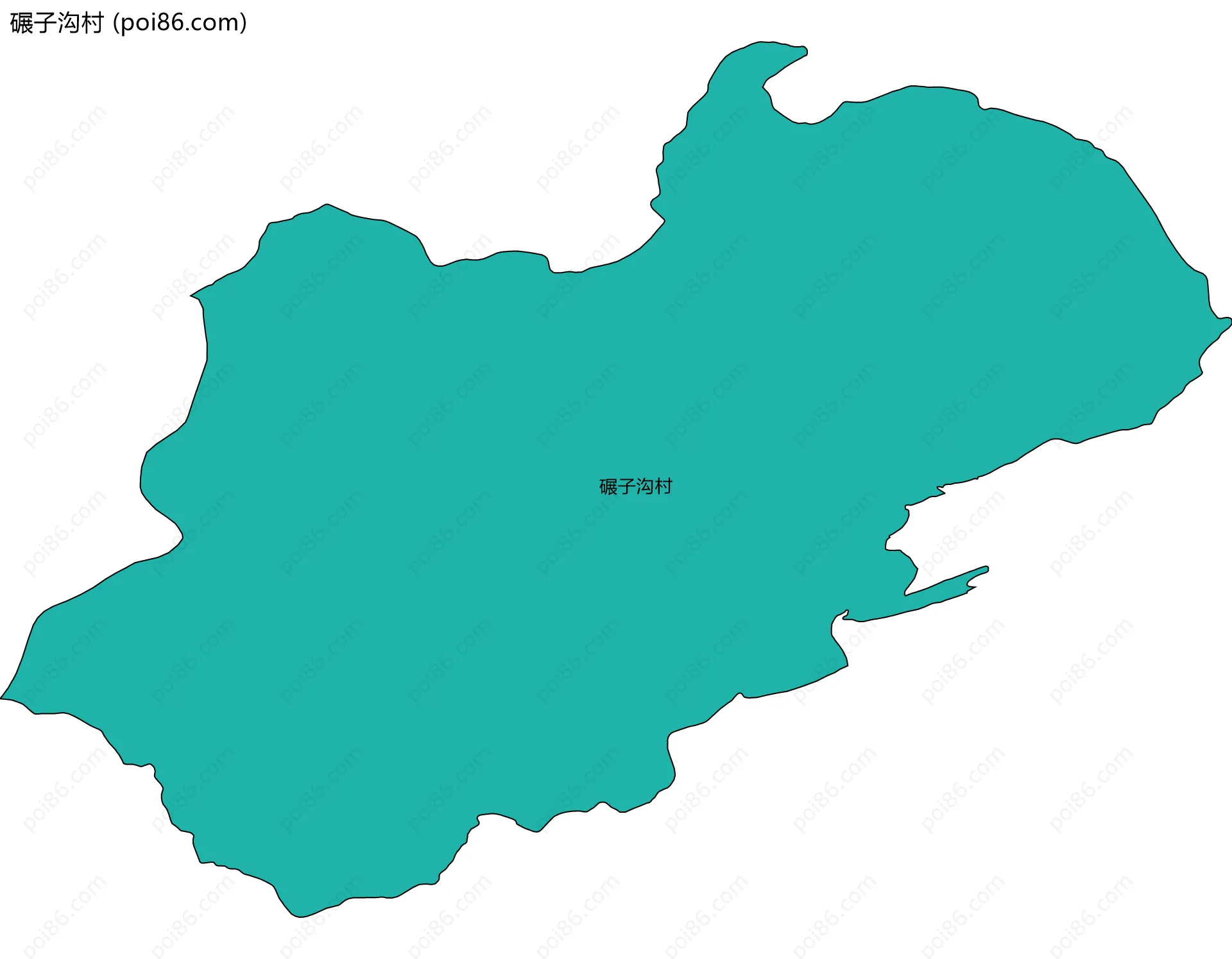 碾子沟村边界地图