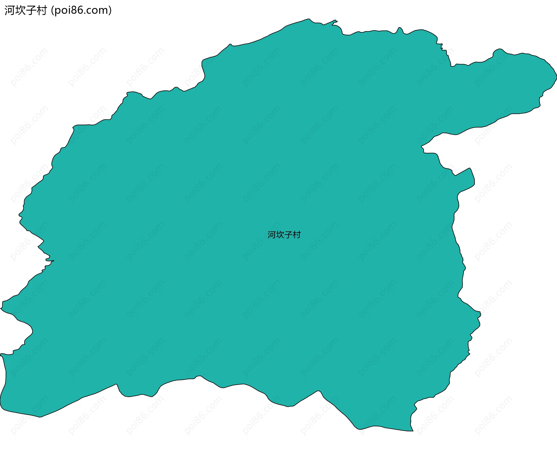 河坎子村边界地图