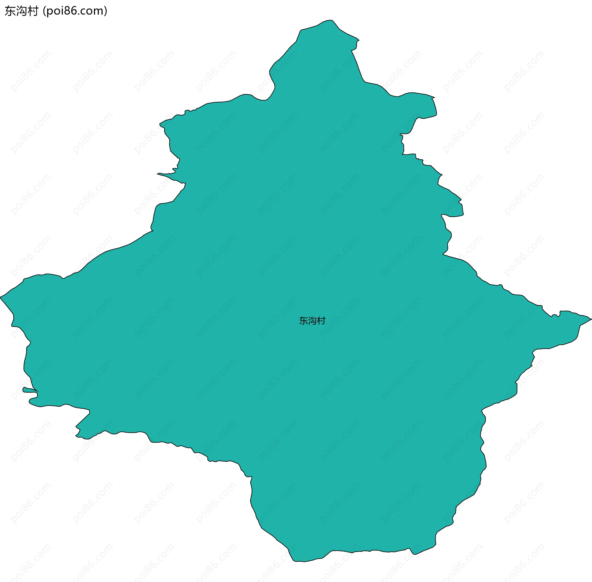 东沟村边界地图