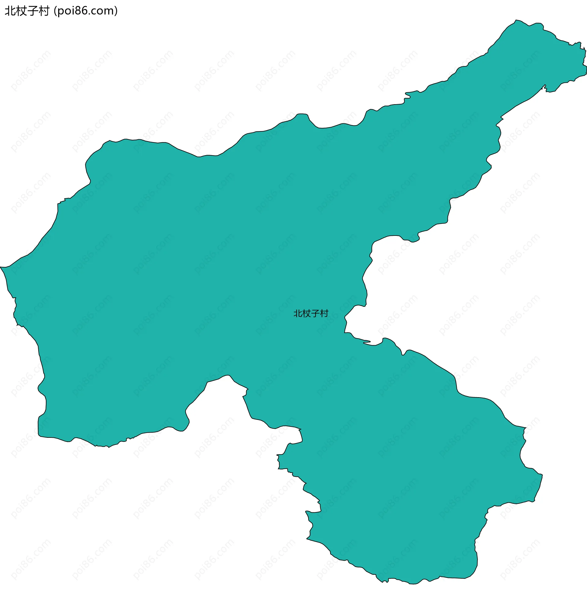 北杖子村边界地图