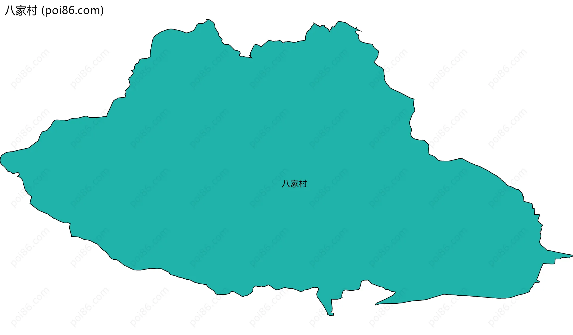 八家村边界地图